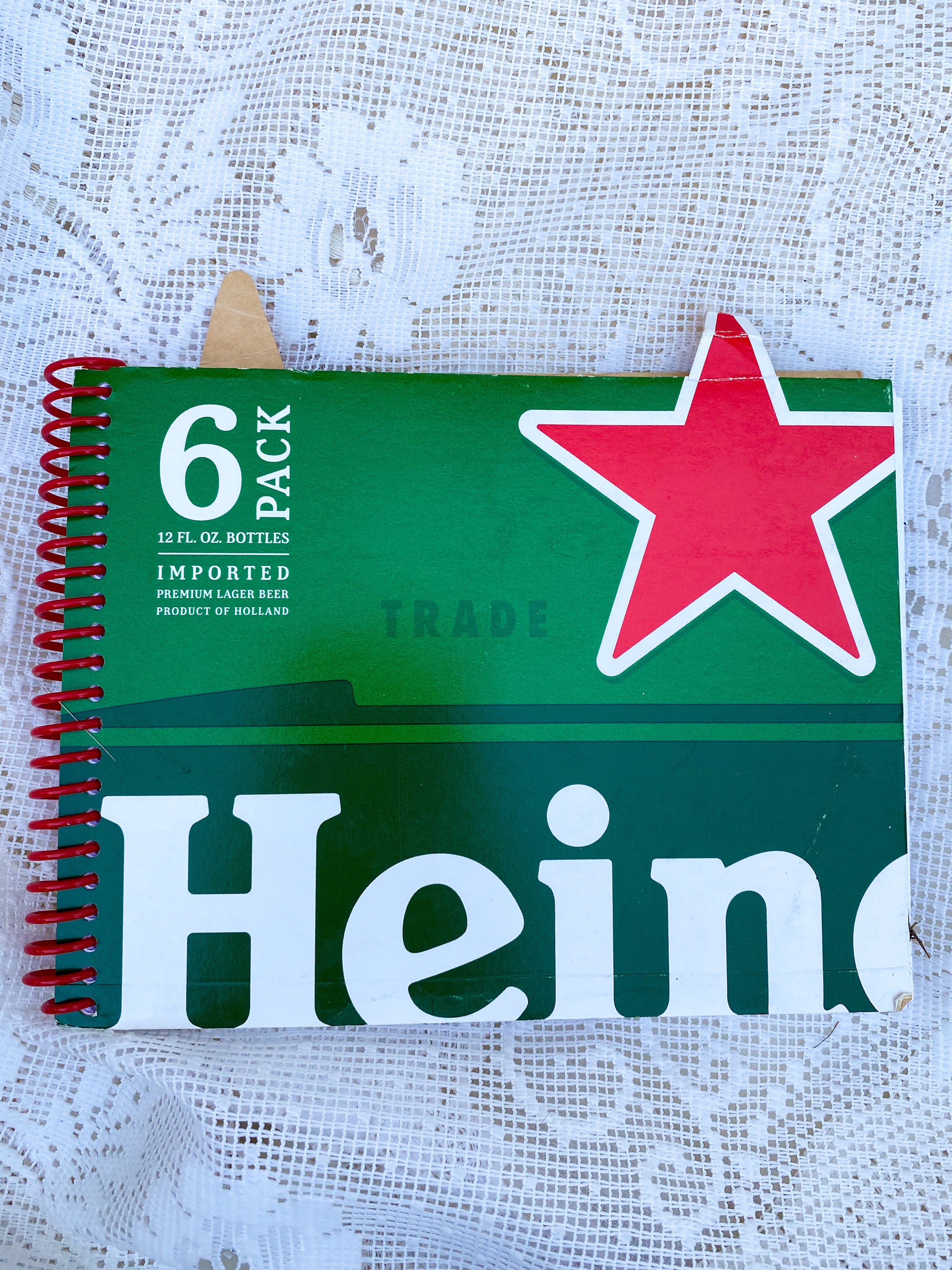 Heineken Recycled Beer Carton Notebook