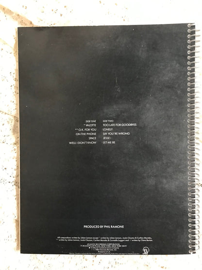 Julian Lennon Valotte Album Cover Notebook