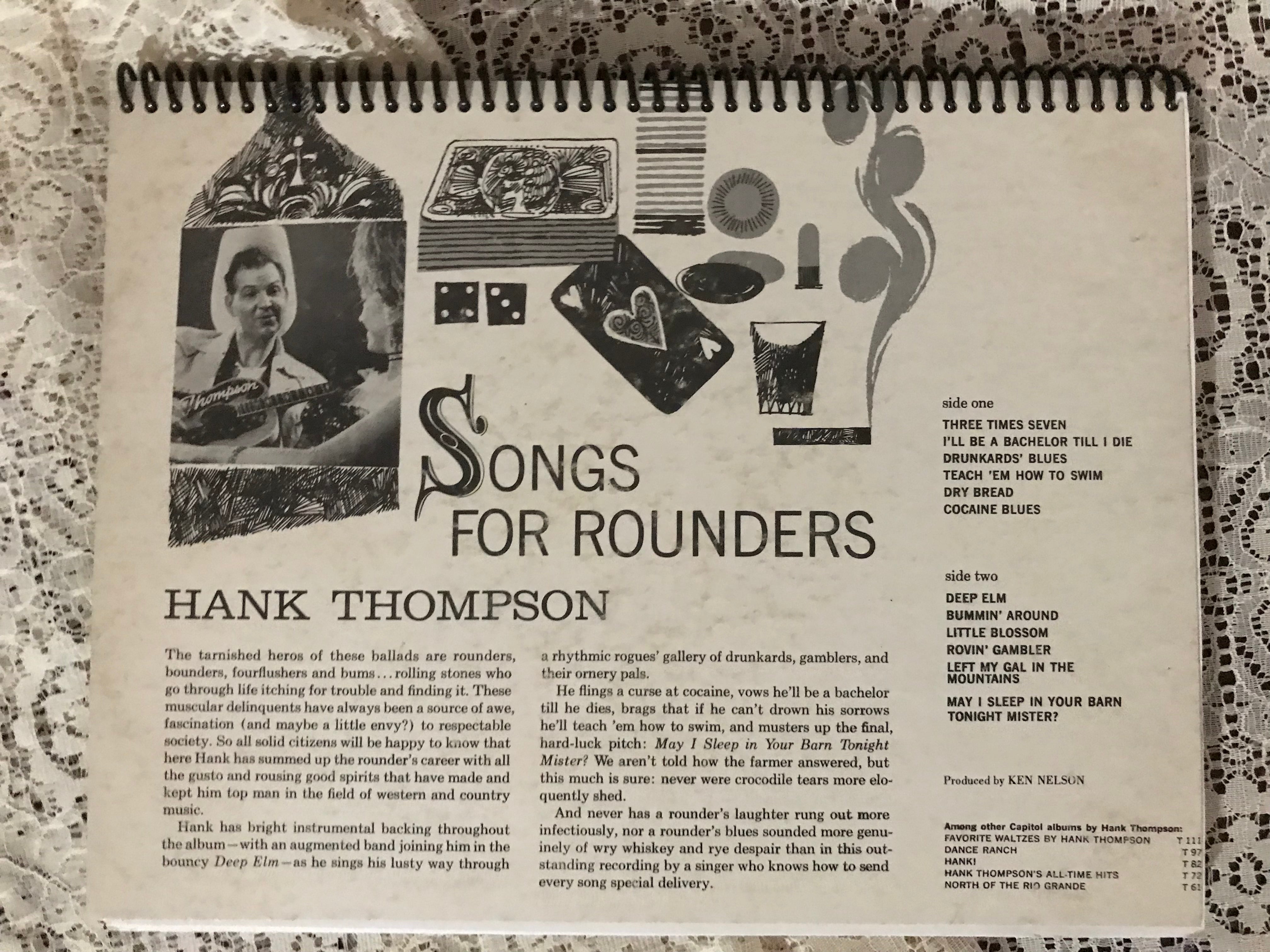 Songs For Rounders Album Cover Notebook