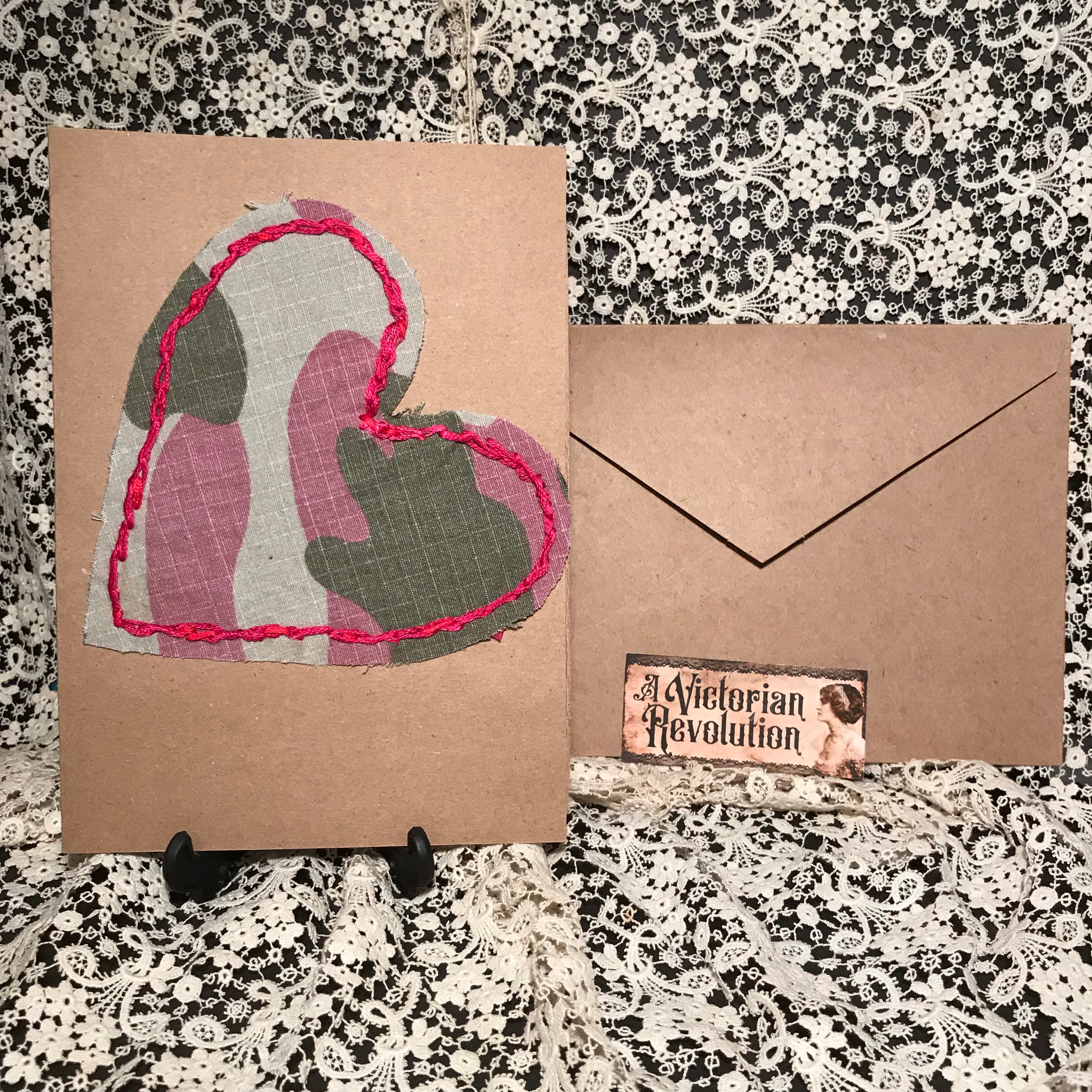 Greeting Card Camouflage Heart