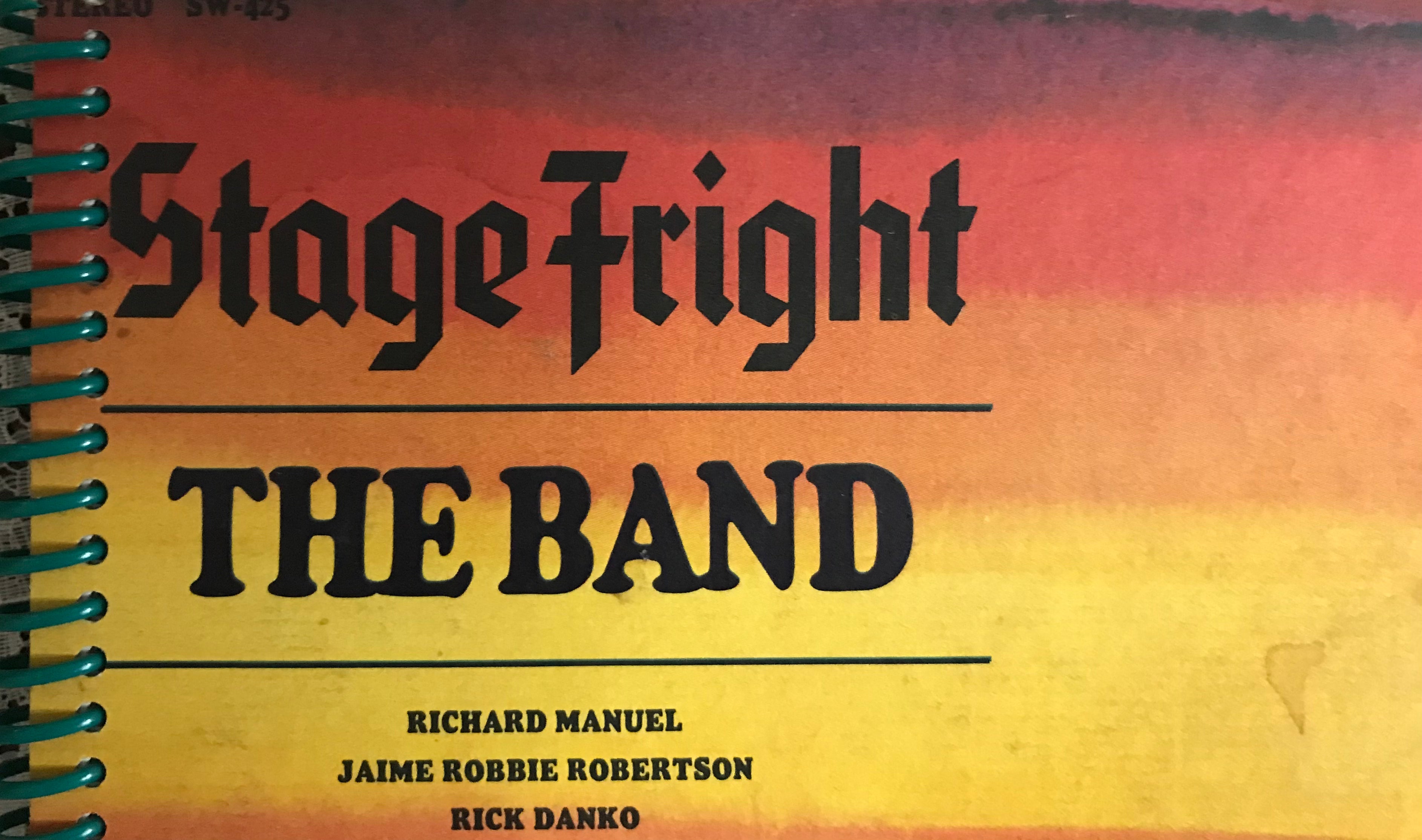 The Band Stage Fright Album Cover Notebook