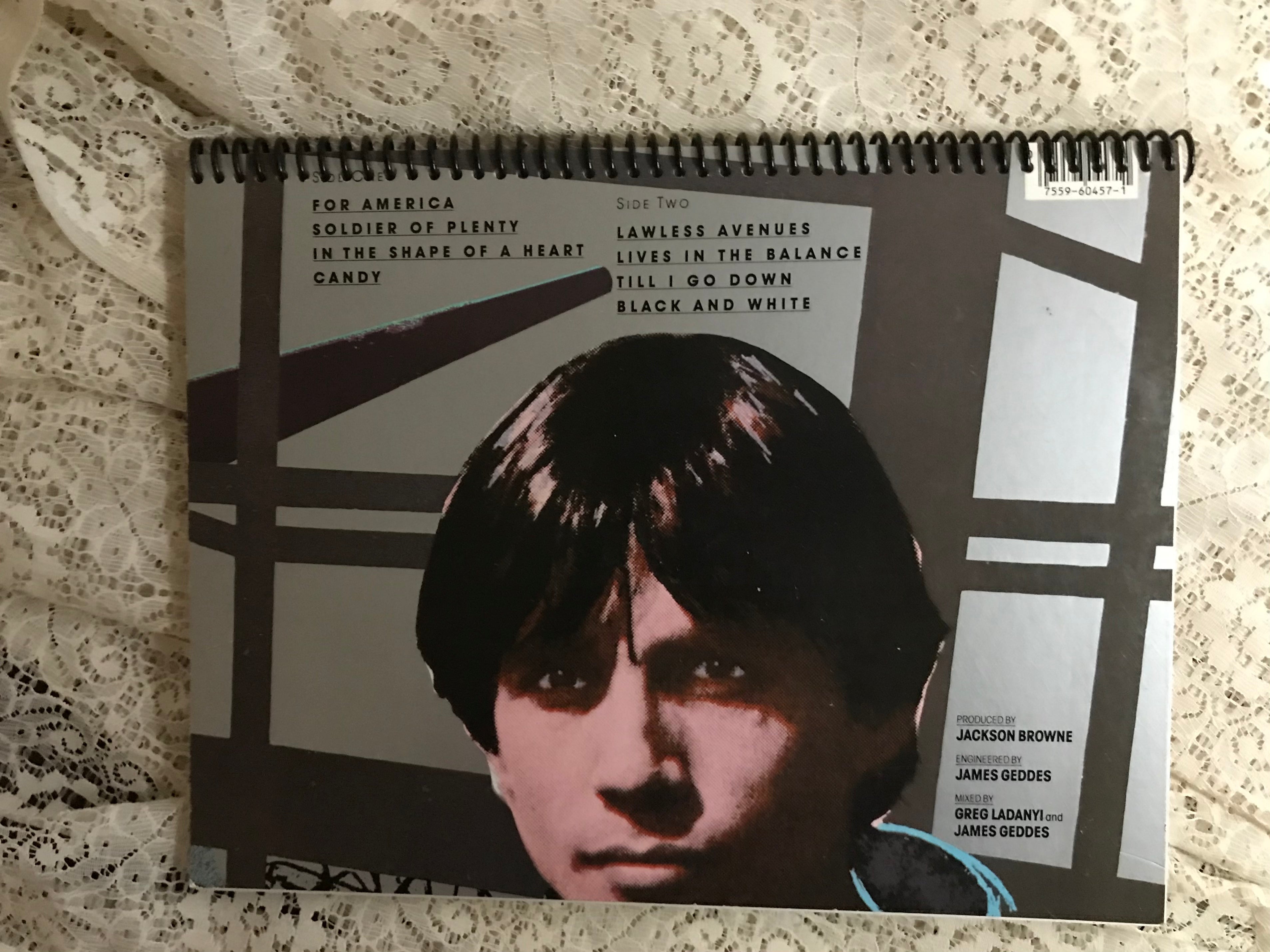 Jackson Browne Lives in the Balance Album Cover Notebook