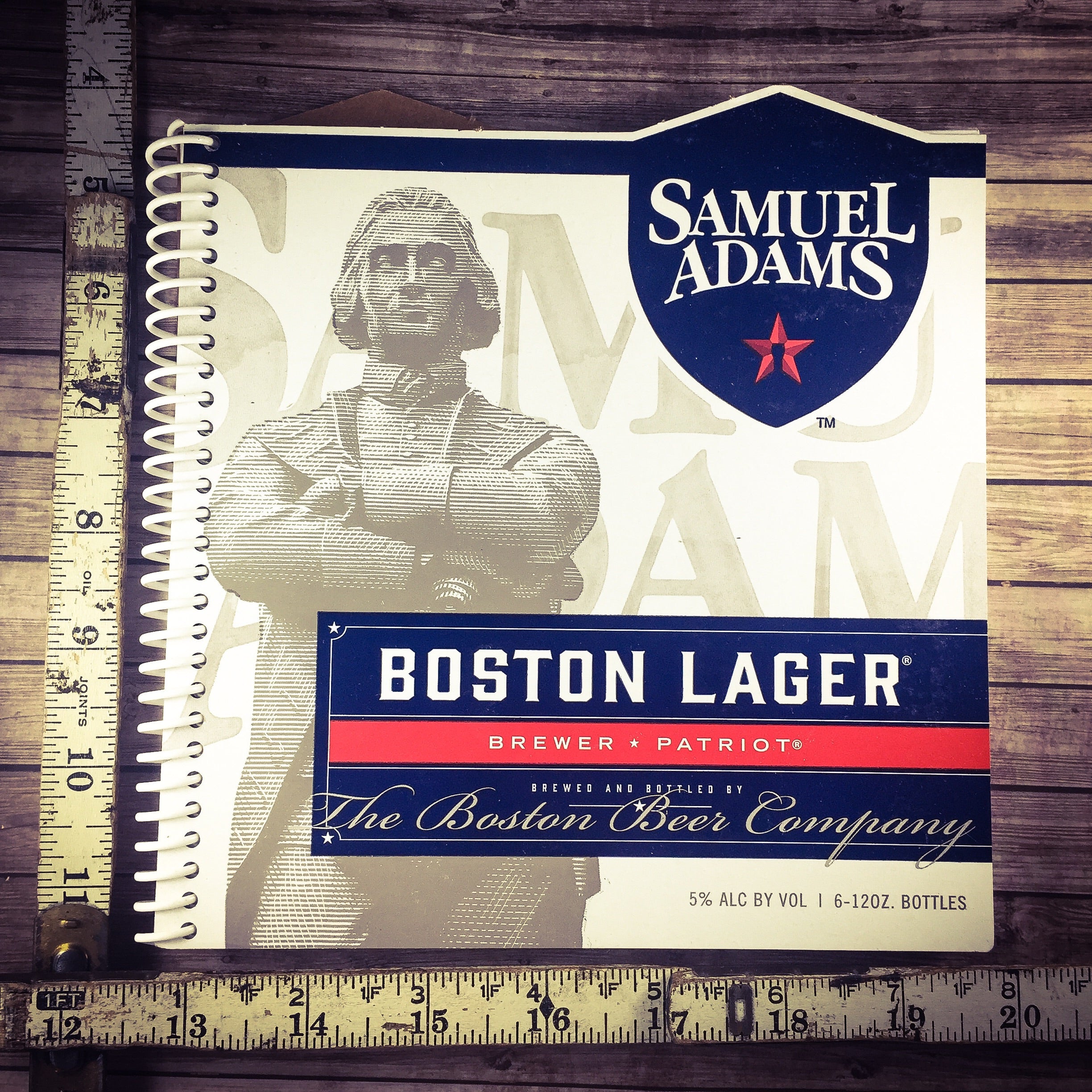 Samuel Adams Boston Lager Recycled Beer Carton Notebook