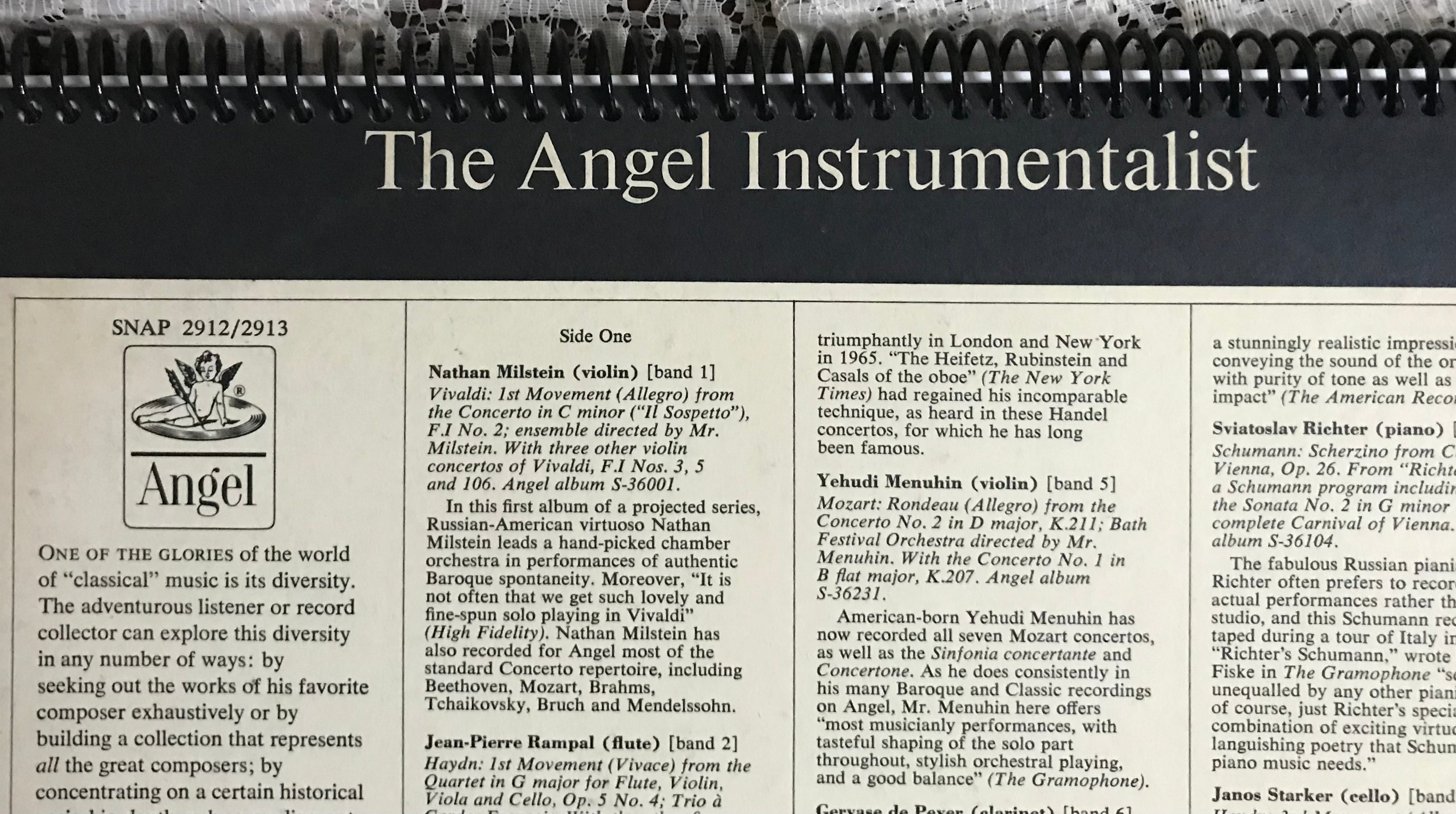 Angel Instrumentalist Album Cover Notebook