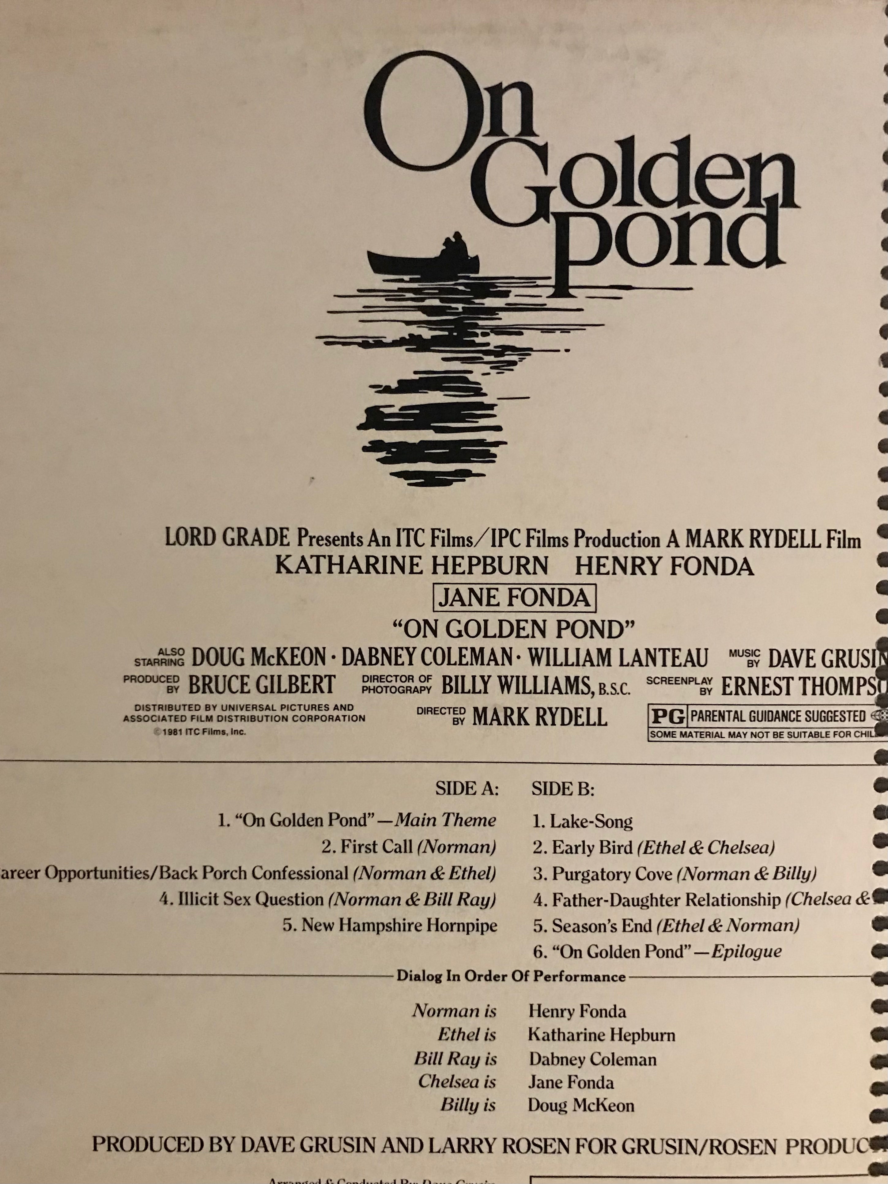 On Golden Pond Album Cover Notebook