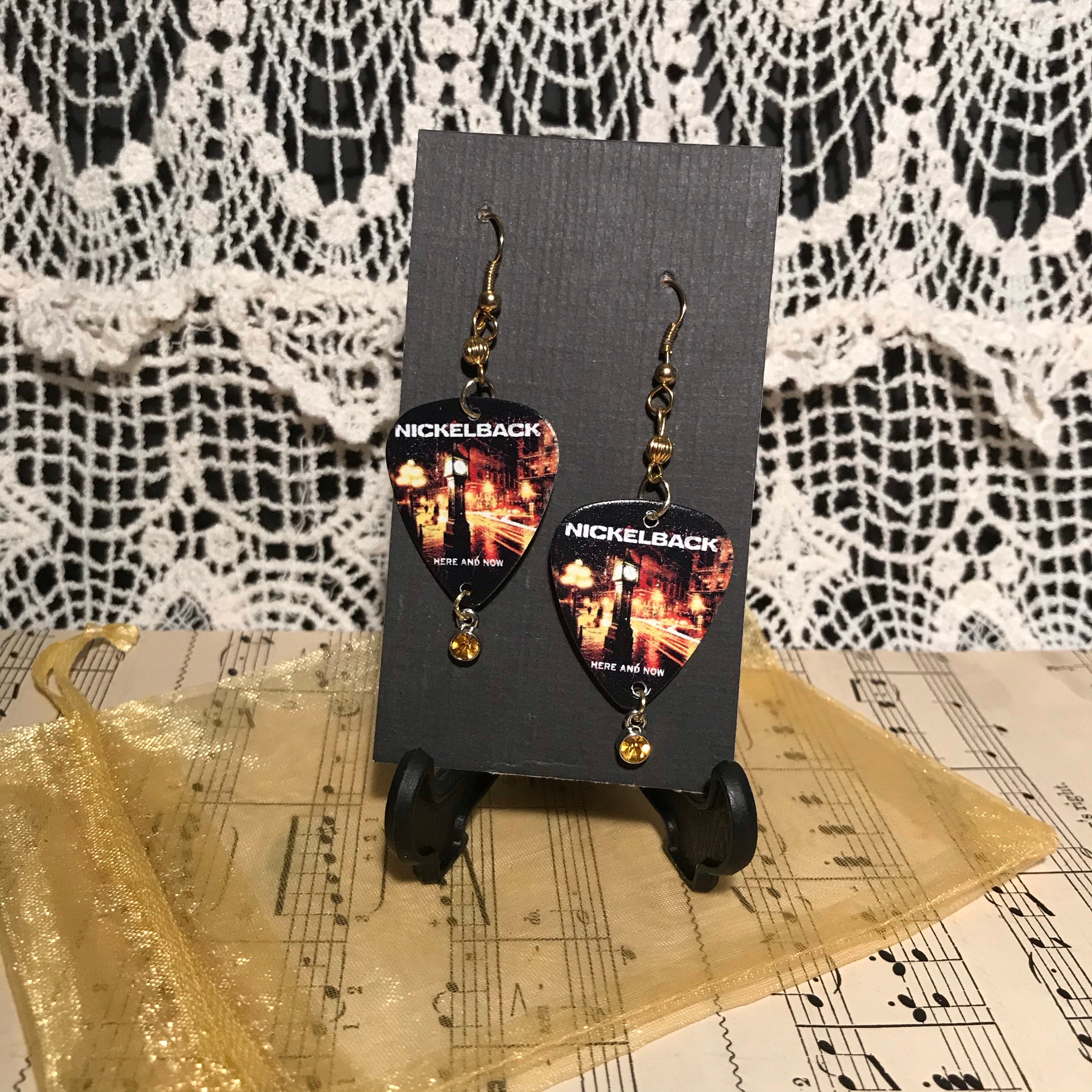 Guitar Pick Earrings - Nickelback