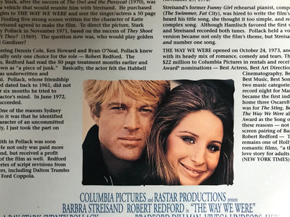 Barbra Streisand / Robert Redford The Way We Were Album Cover Notebook