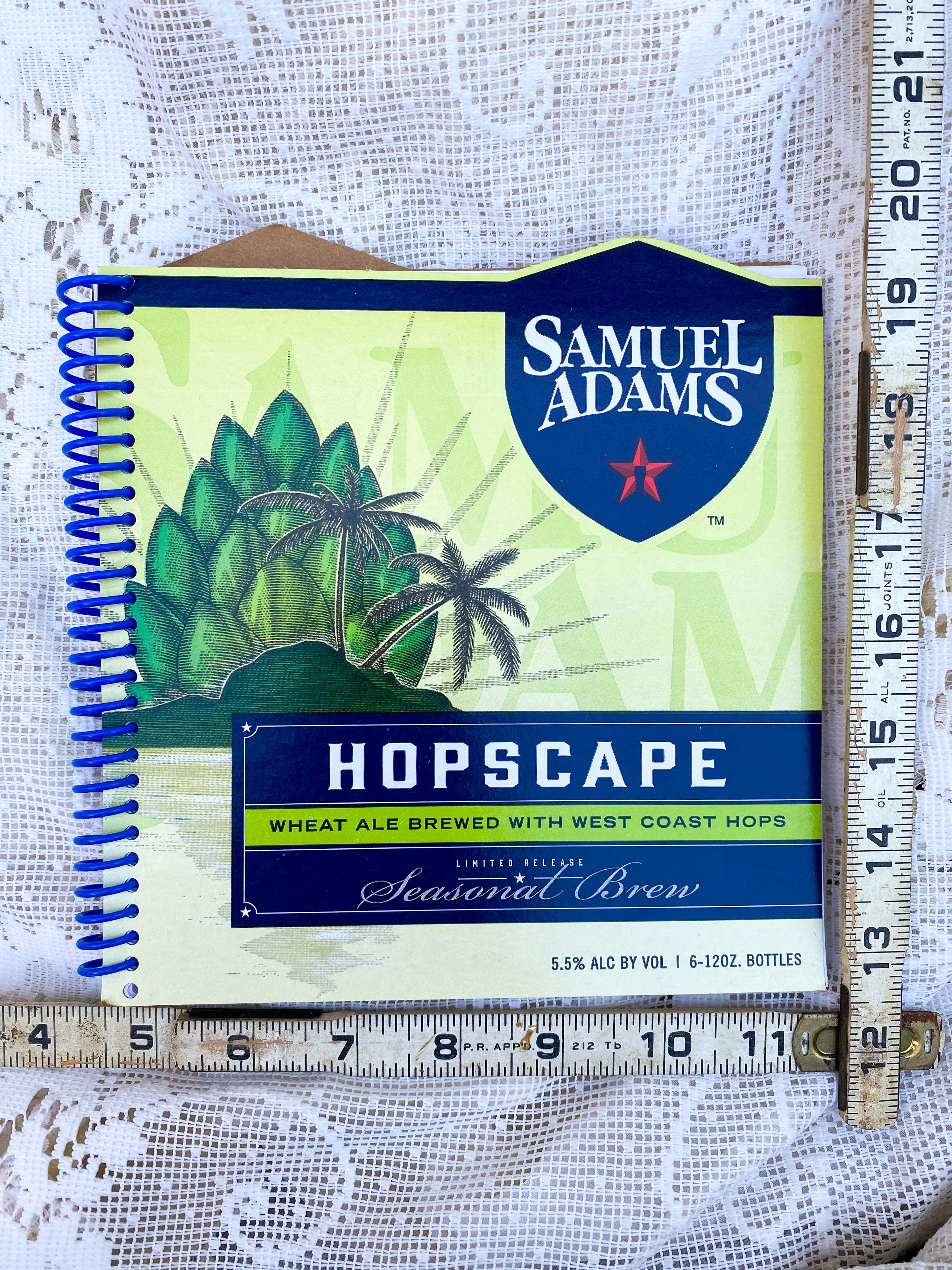 Samuel Adams Hopscape Recycled Beer Carton Notebook