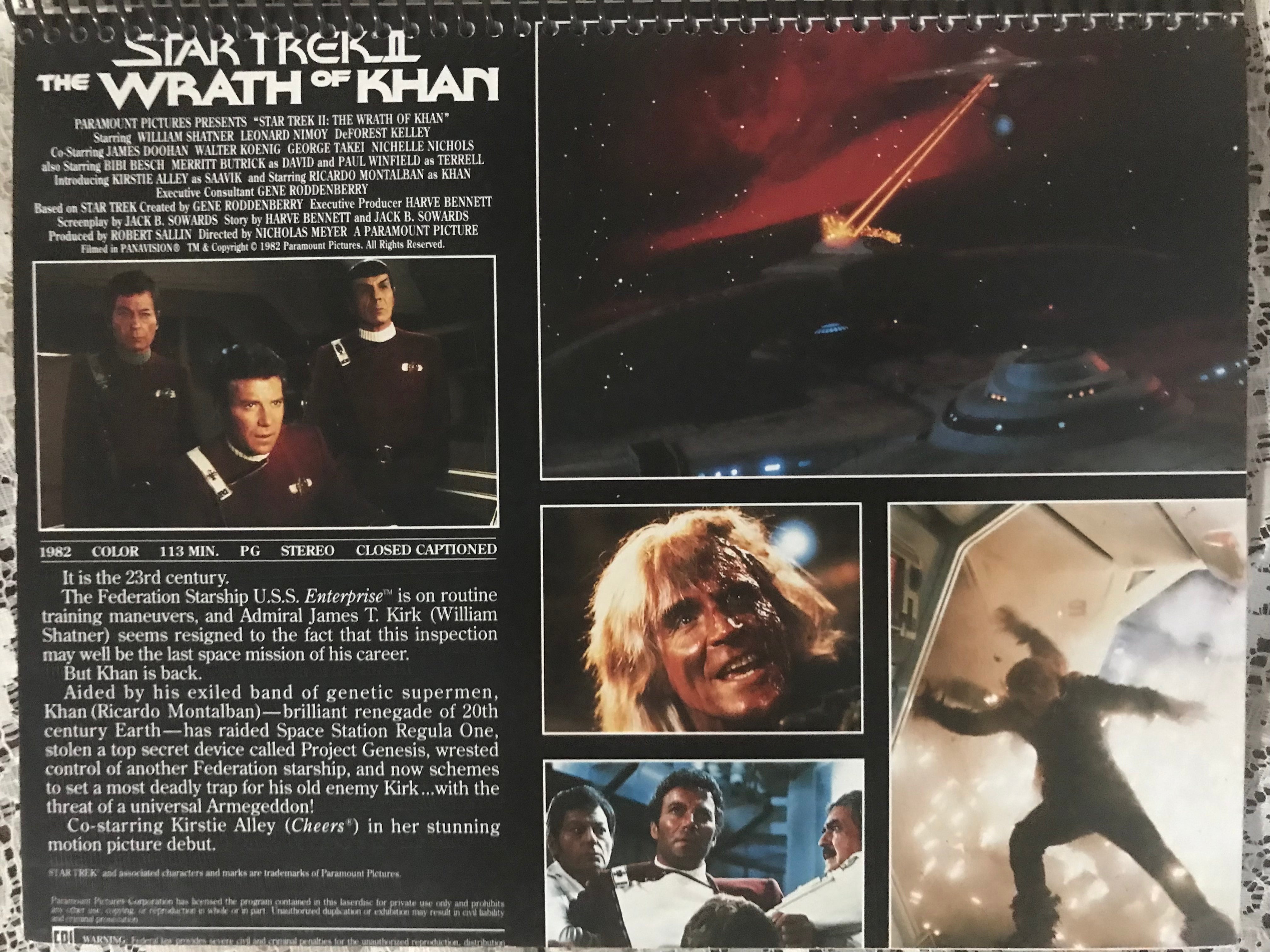 Star Trek The Wrath of Kahn Album Cover Notebook