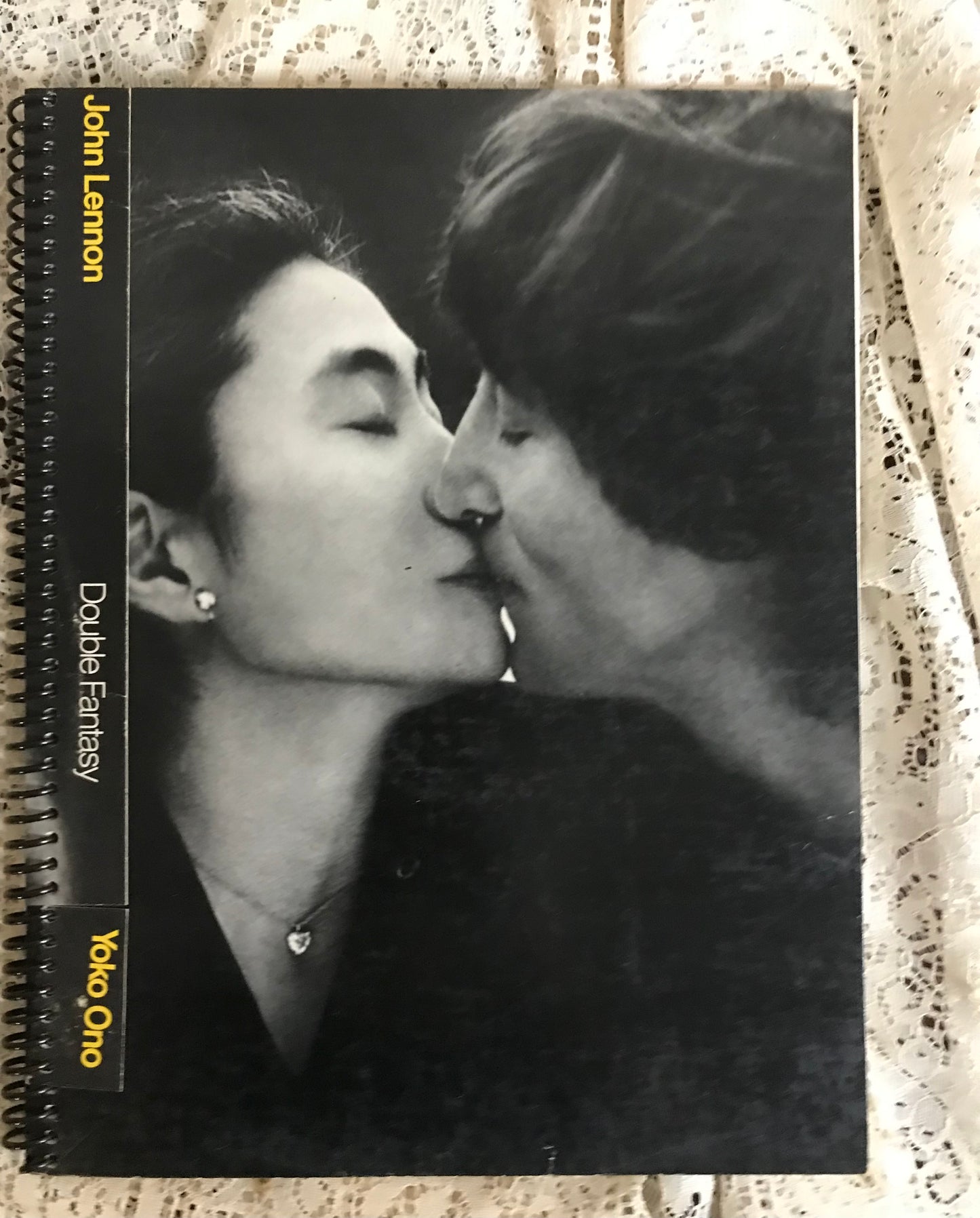 John Lennon and Yoko Ono Double Fantasy Recycled Album Cover Notebook RARE