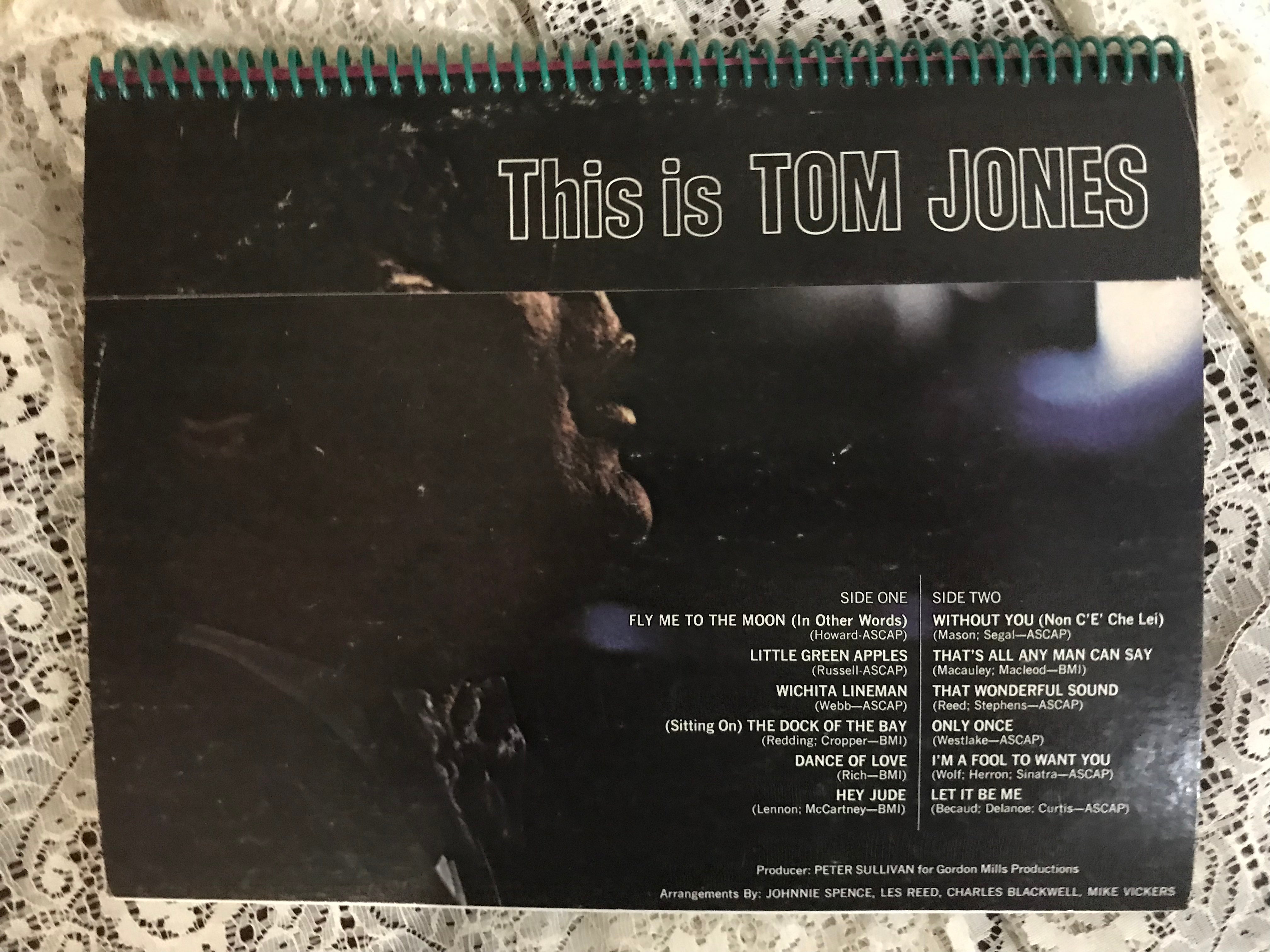 Tom Jones This Is Album Cover Notebook