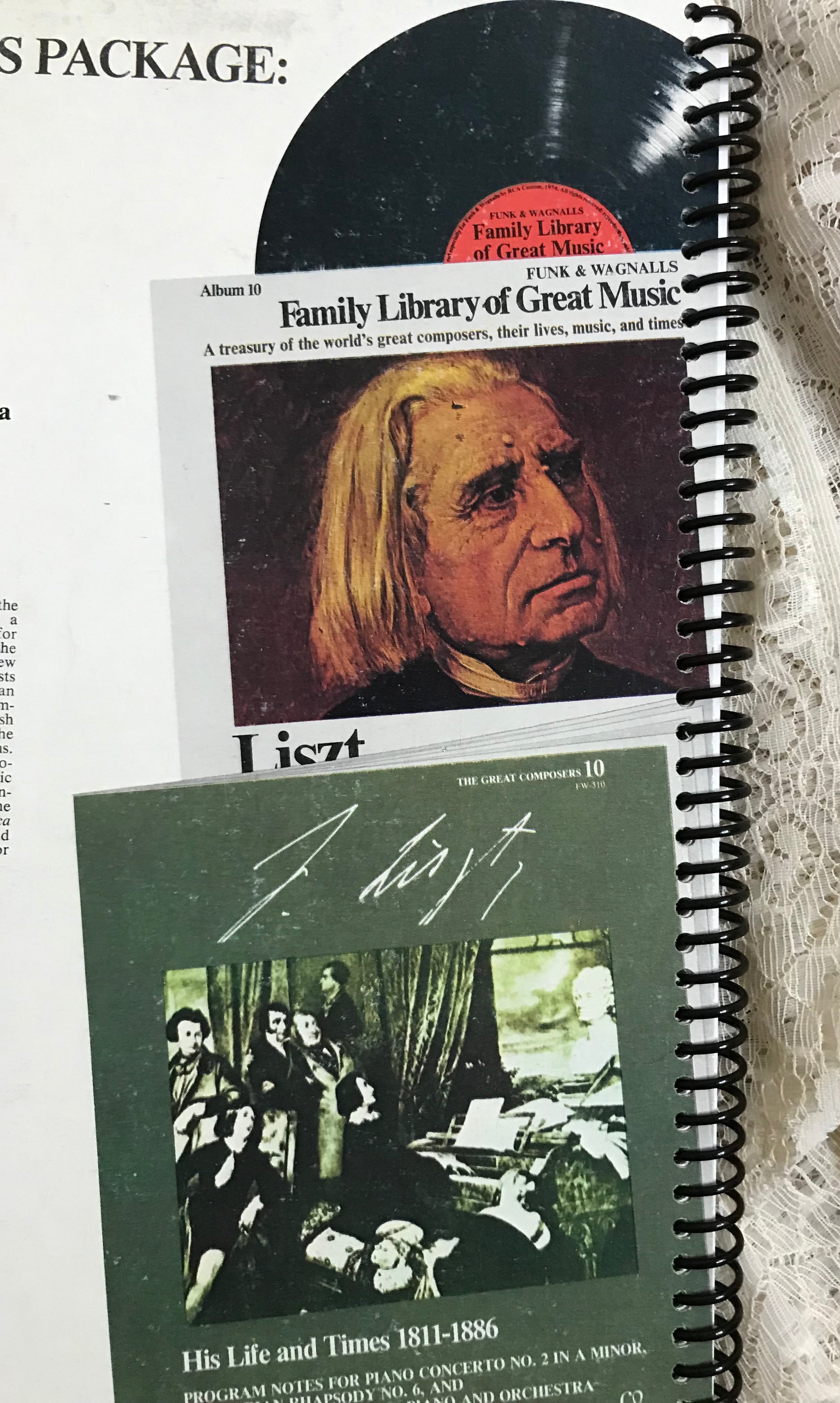 Franz Liszt Album Cover Notebook