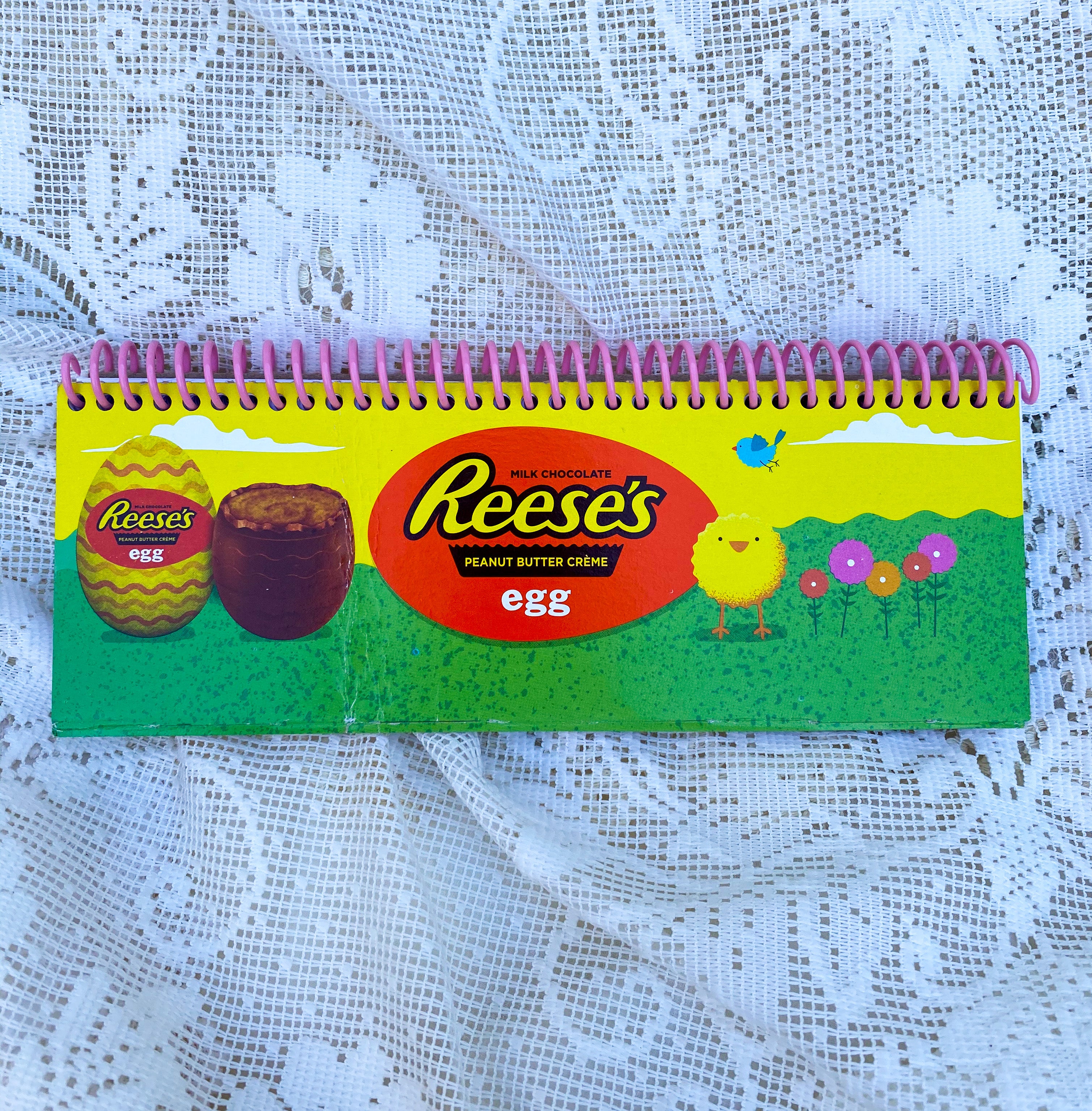 Reese’s Easter Eggs Upcycled Spiral Notebook