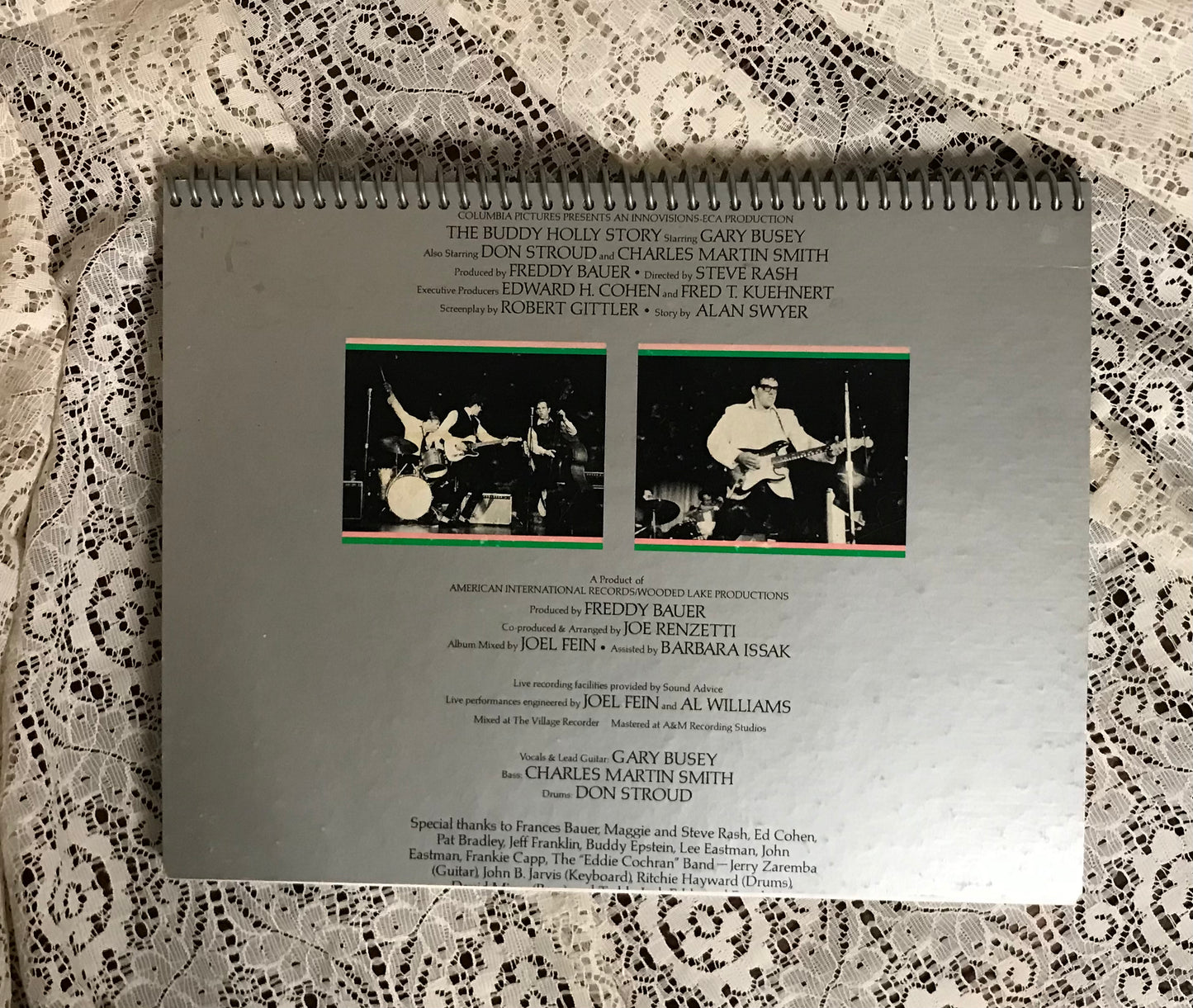 Buddy Holly Story Album Cover Notebook