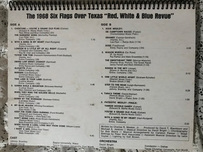 1969 Six Flags Red White and Blue Album Cover Notebook