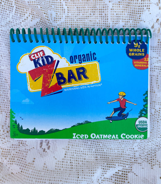 Clif Z Bar Upcycled Spiral Notebook