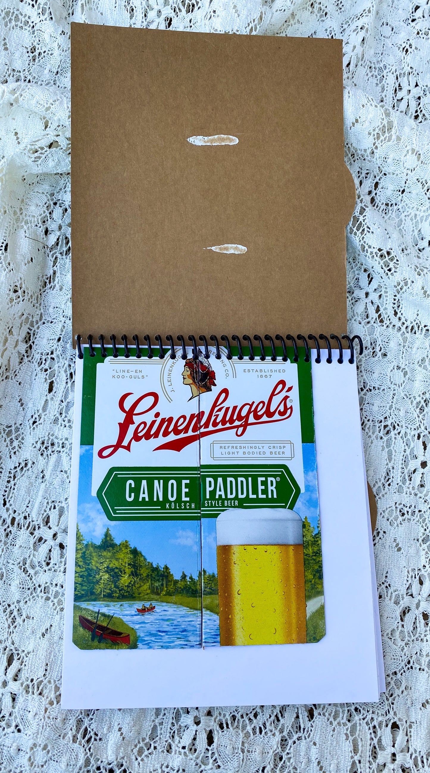 Leinenkugel’s Canoe Paddler Recycled Beer Carton Notebook