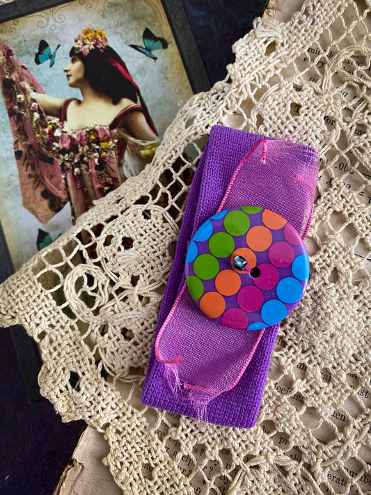 Fun 80’s Style Upcycled Wrist Cuff