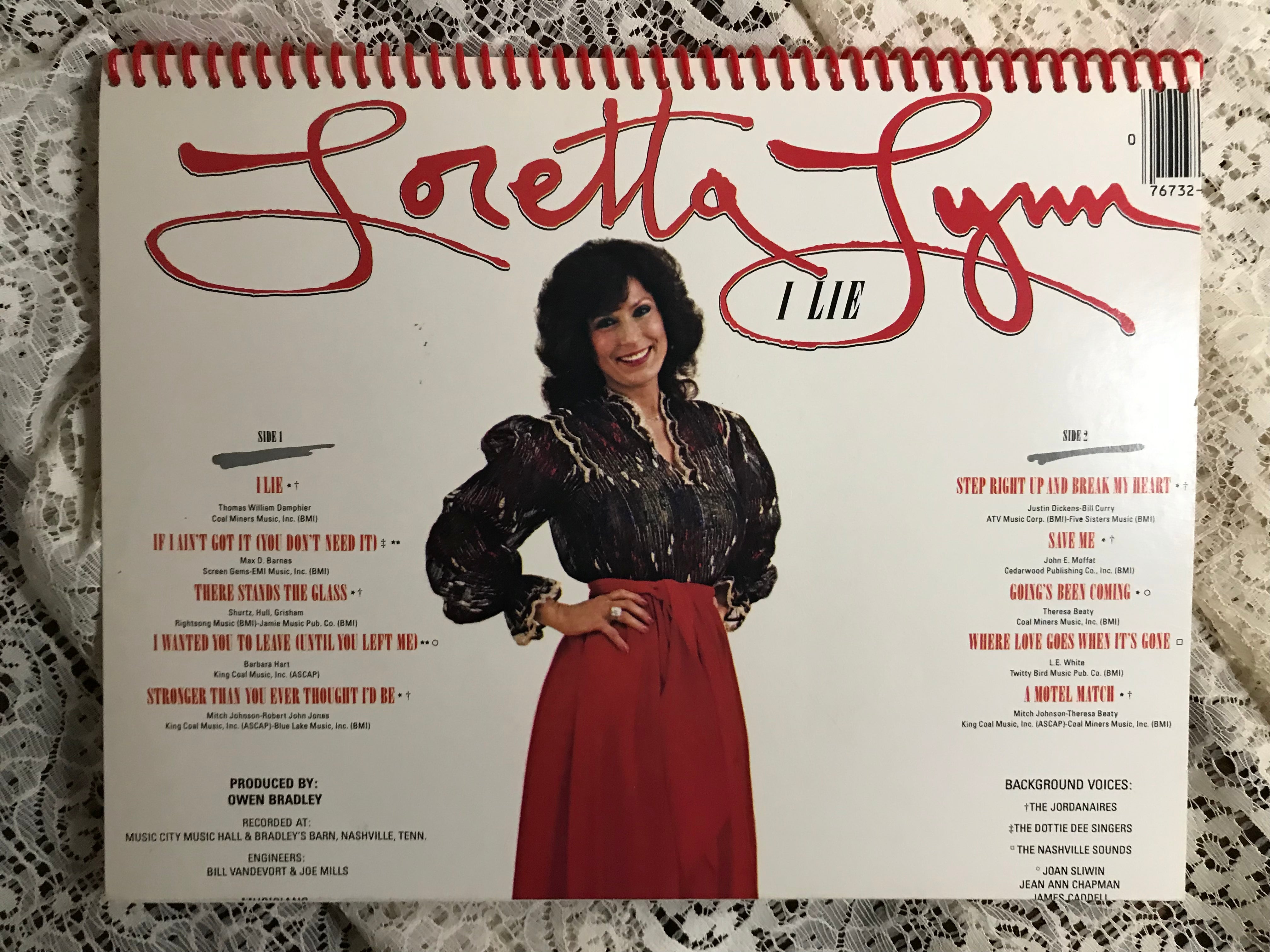 Loretta Lynn I Lie Album Cover Notebook