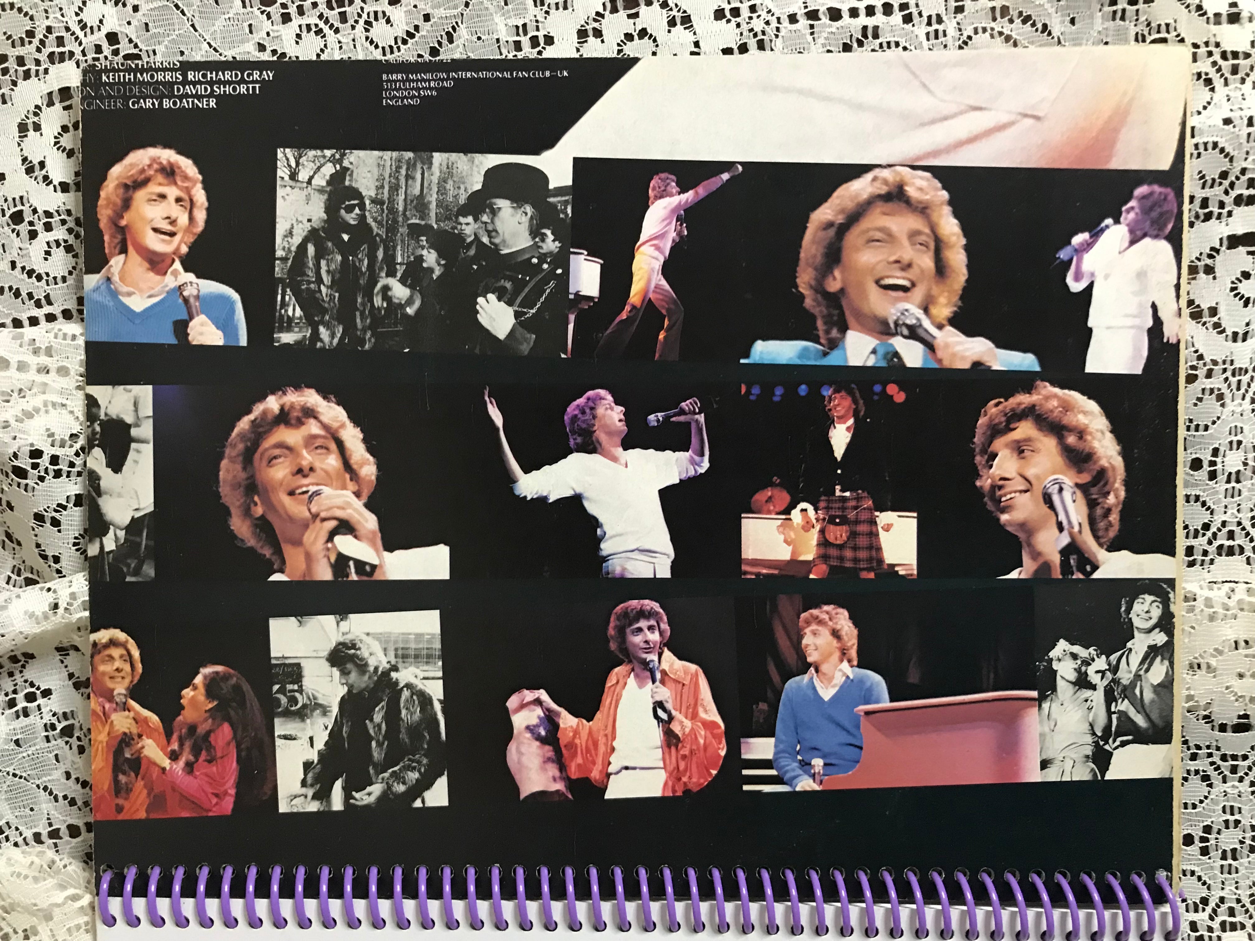 Barry Manilow Live In Britain Album Cover Notebook