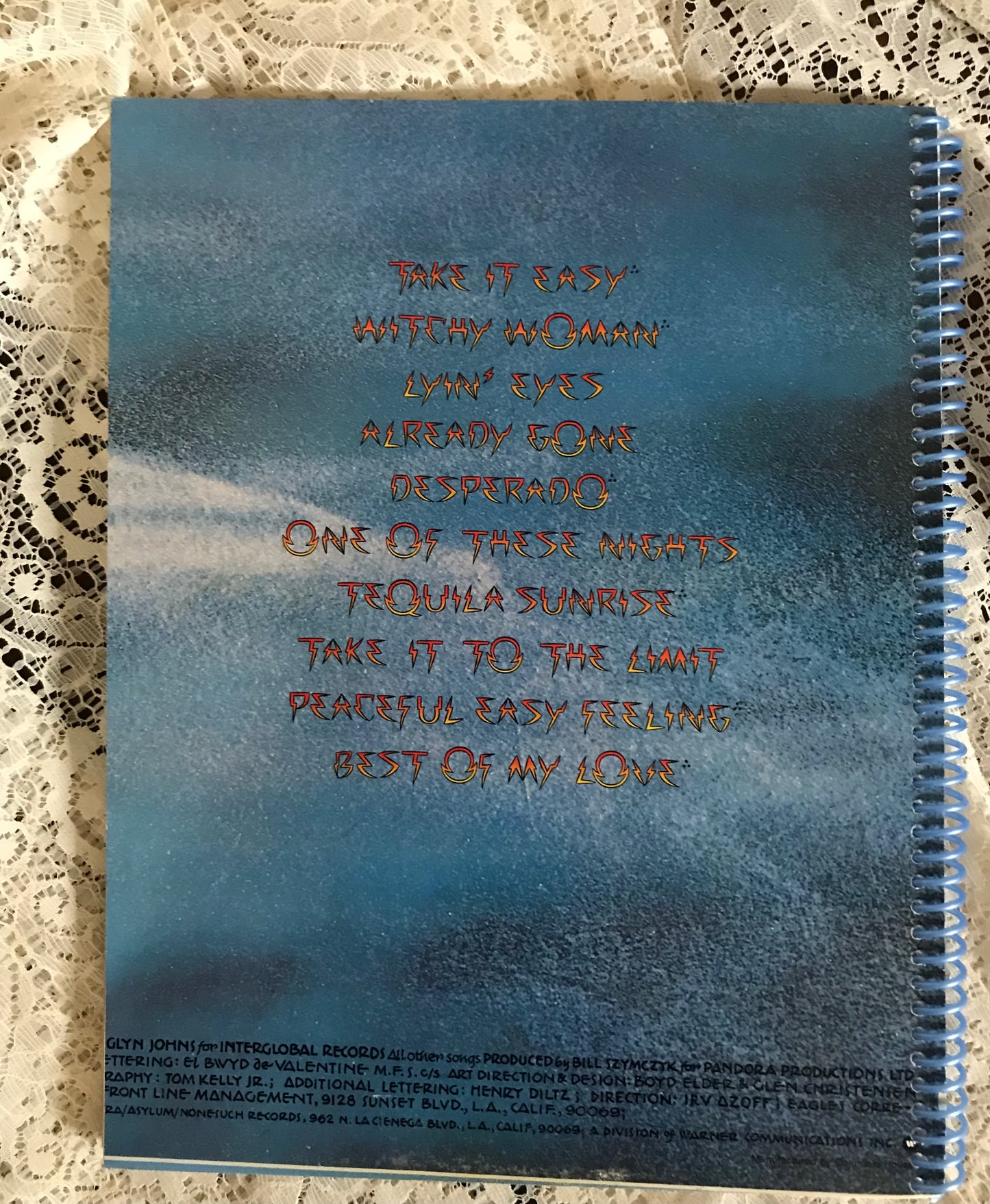 Eagles Their Greatest Hits Album Cover Notebook