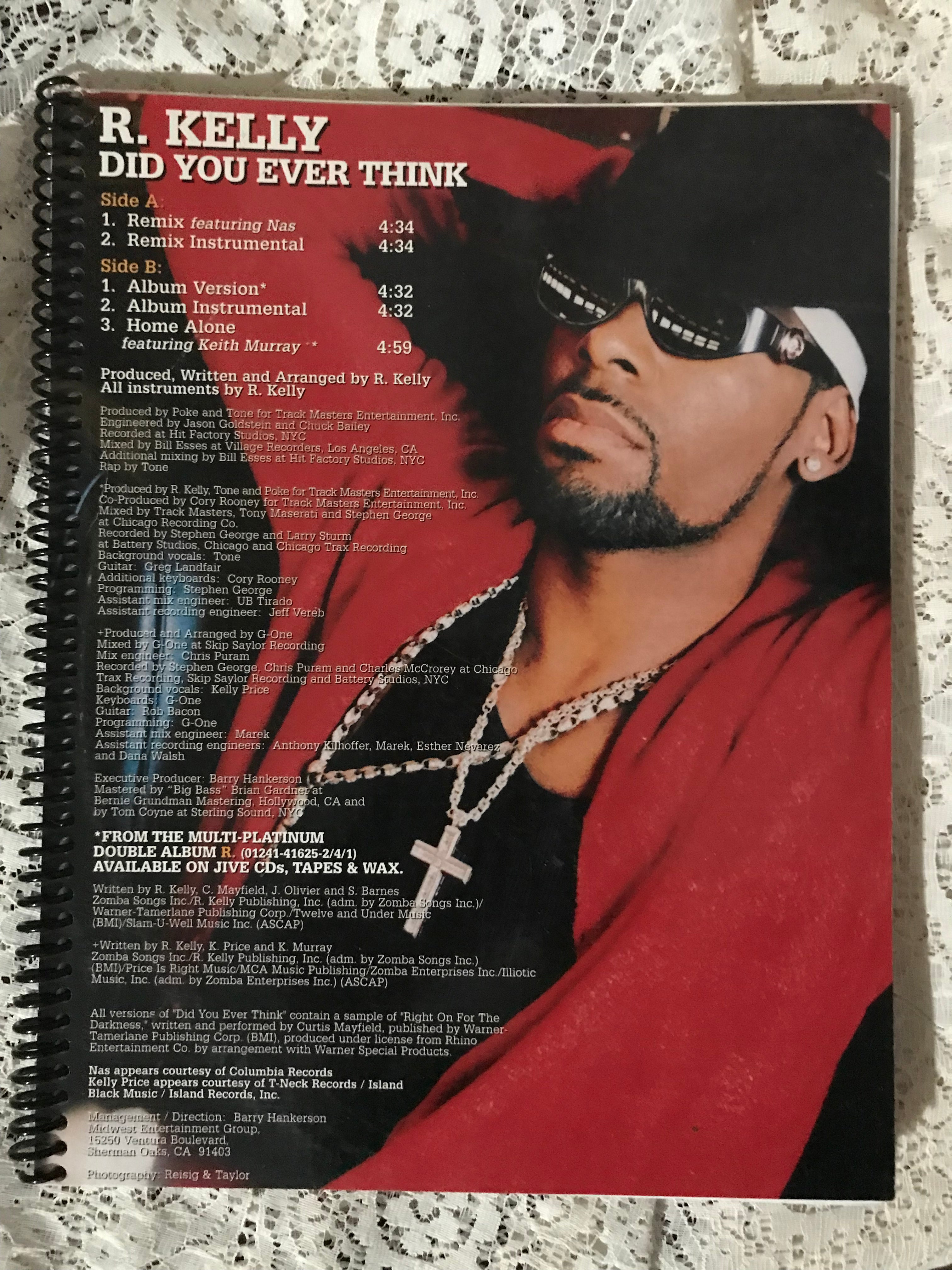 R. Kelly Album Cover Notebook