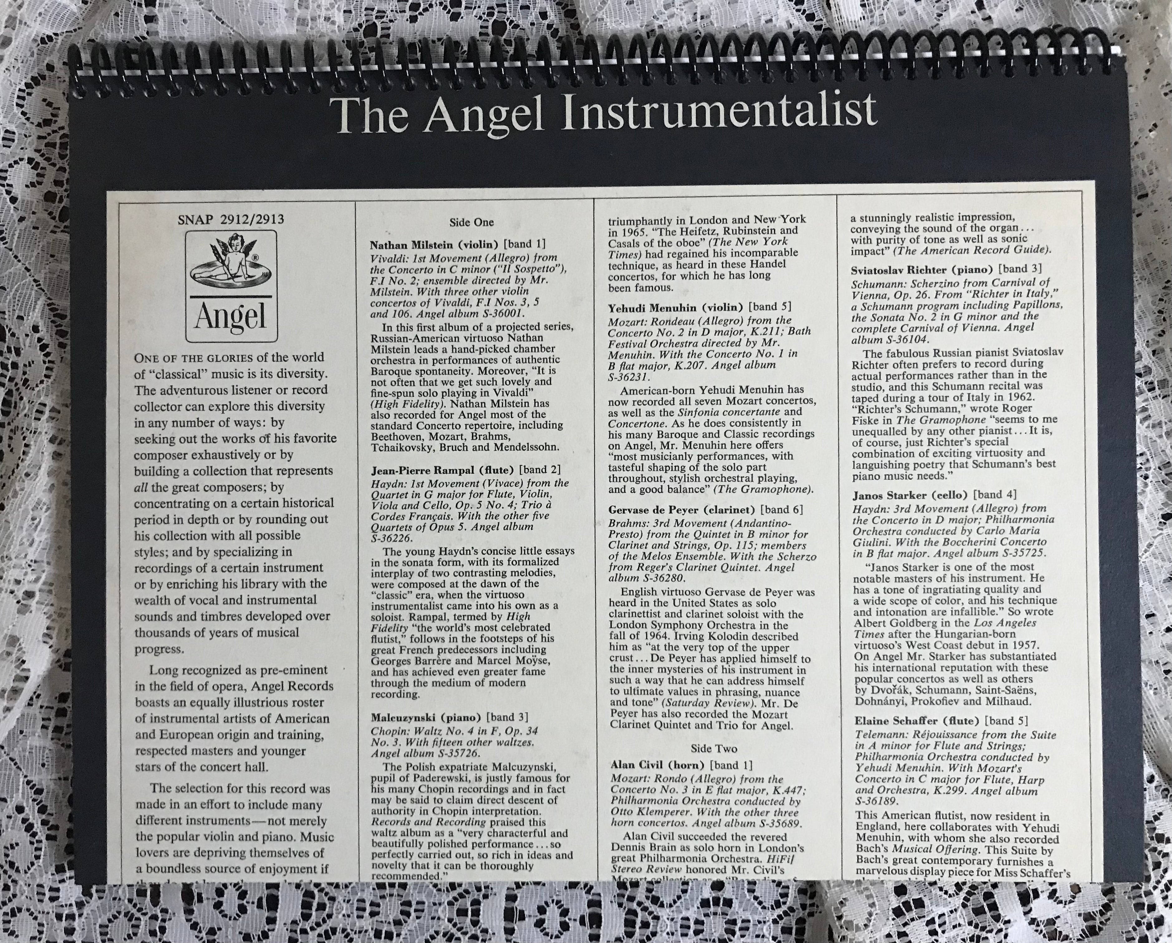 Angel Instrumentalist Album Cover Notebook