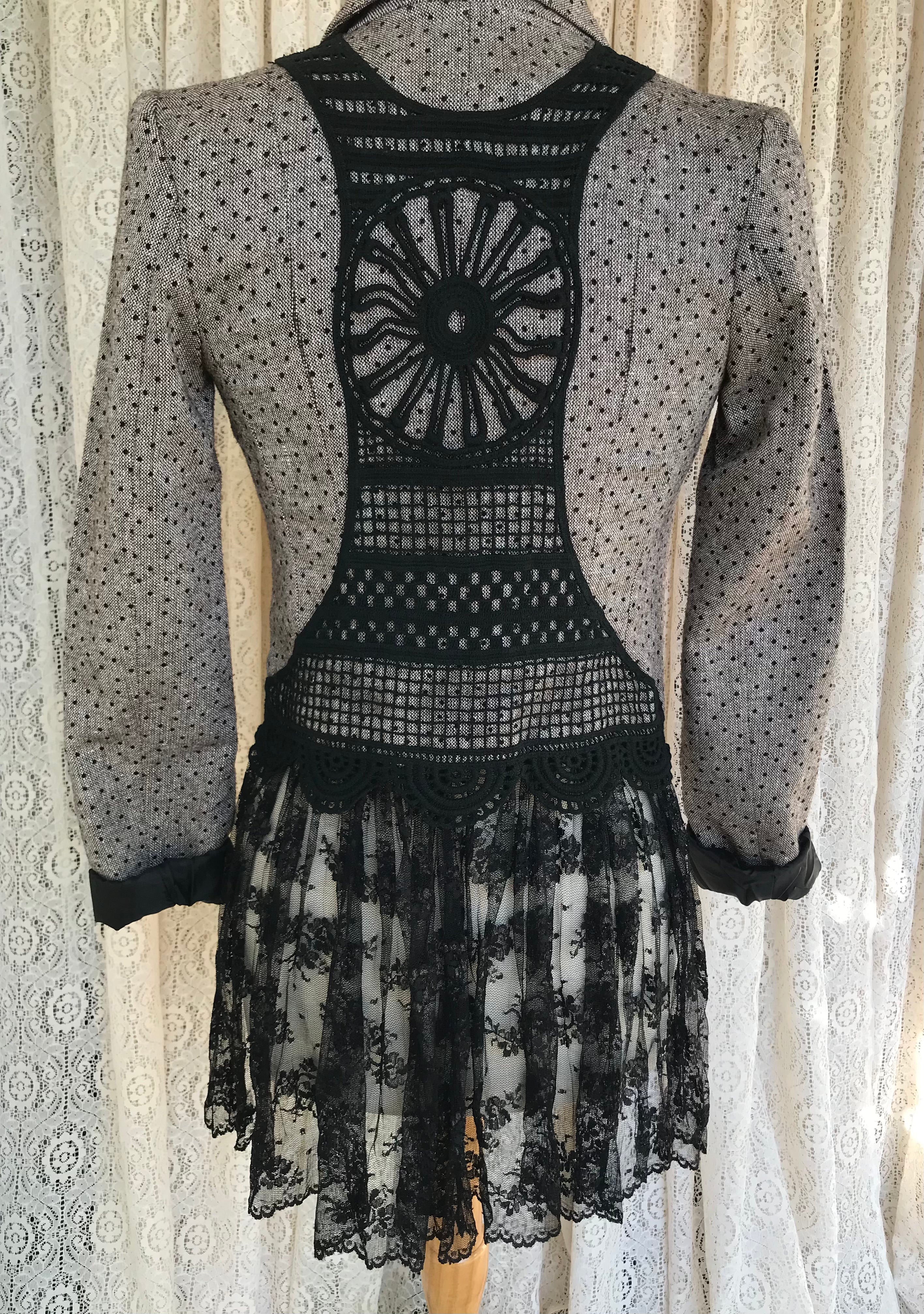 Jacket With Lace Skirt- X-SMALL