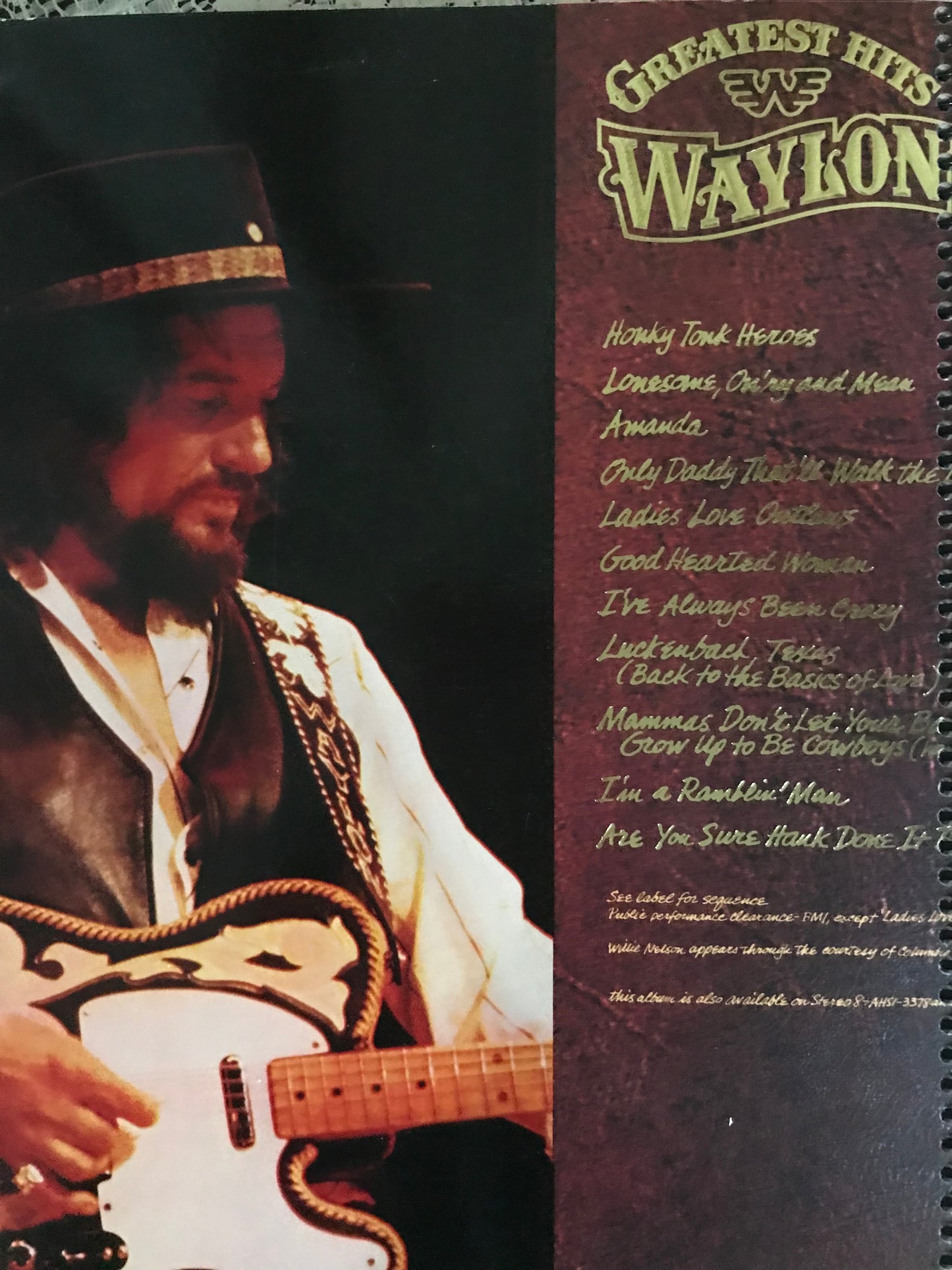 Waylon Jennings Greatest Hits Album Cover Notebook