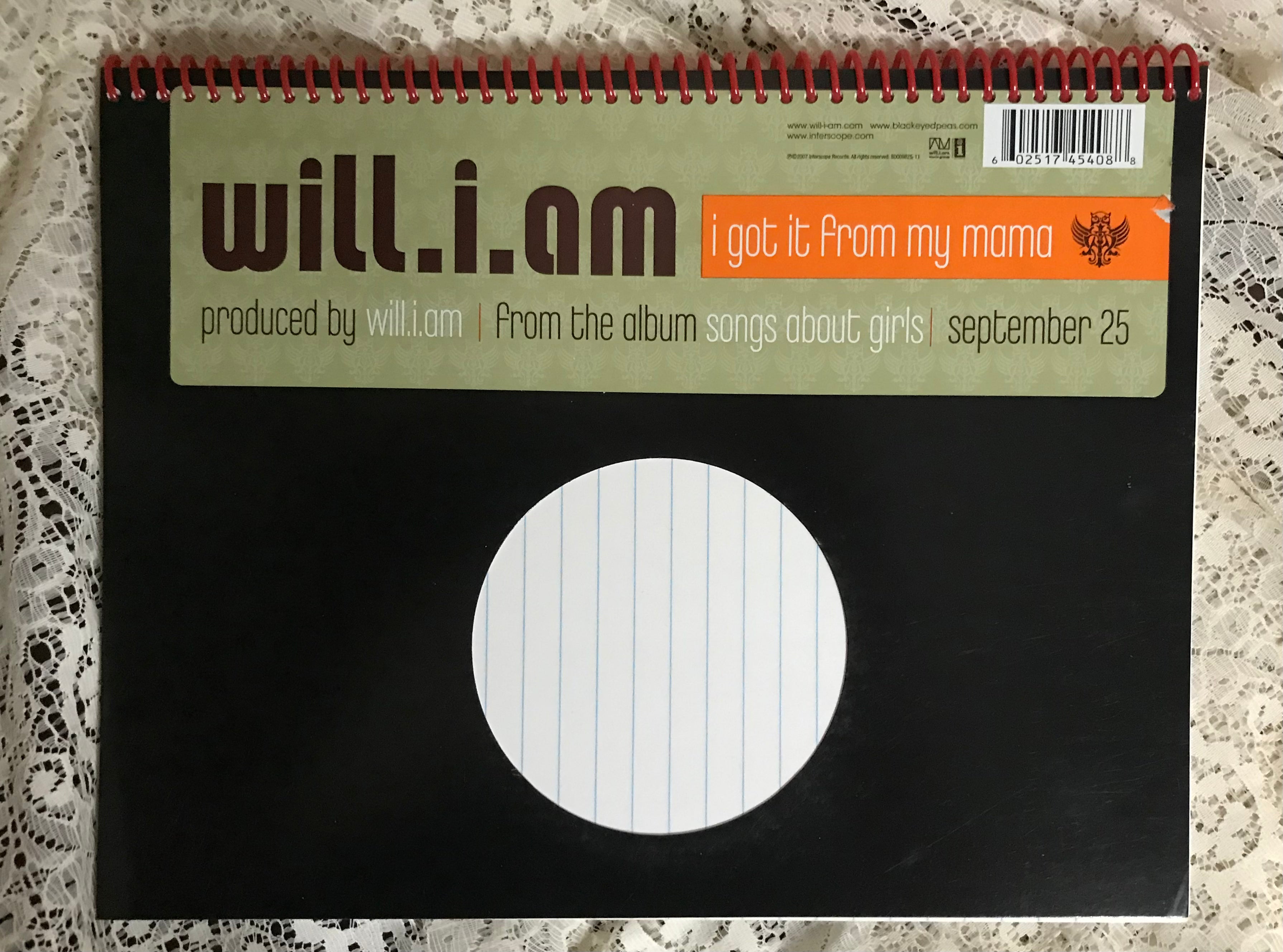 Will. i. am Album Cover Notebook