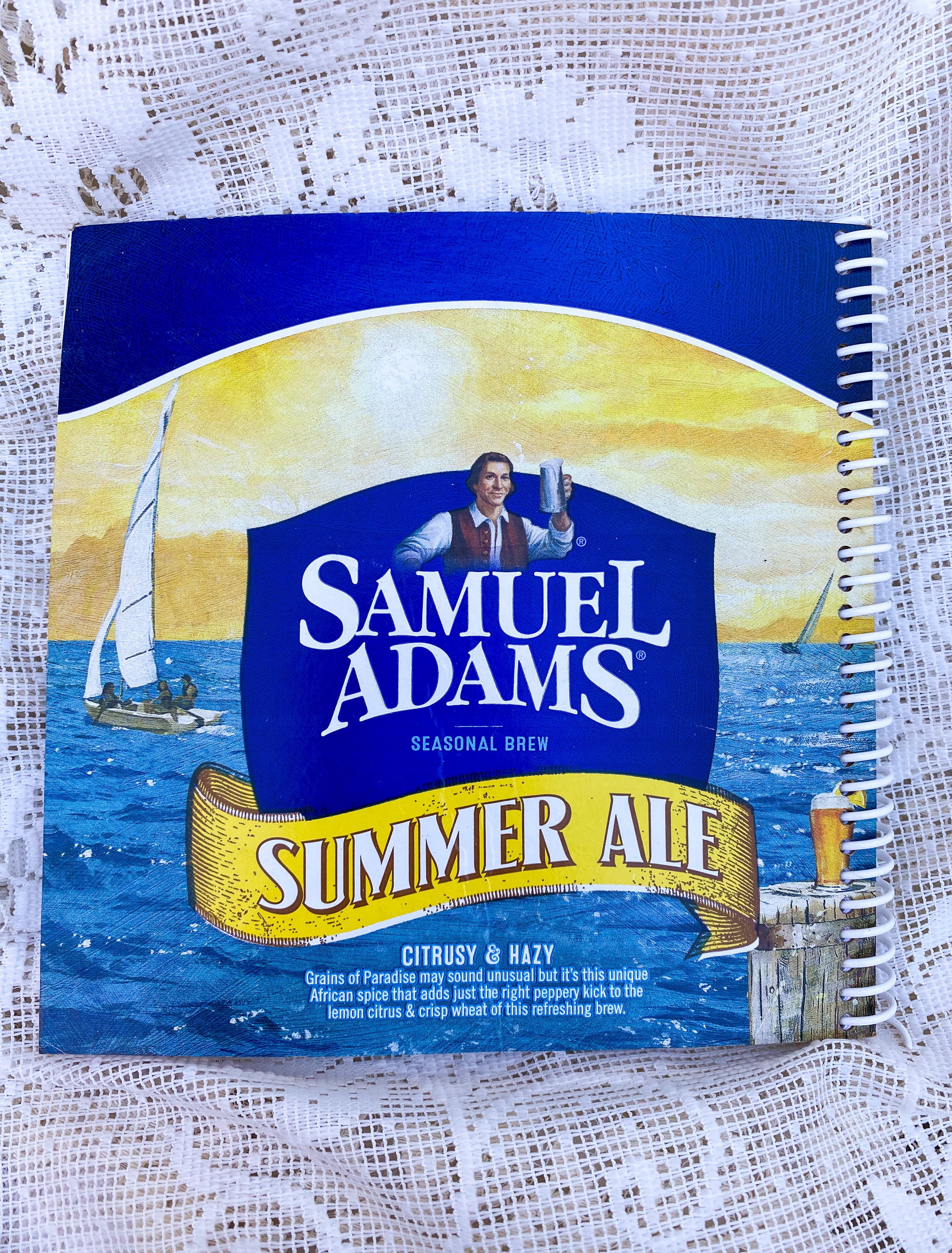 Samuel Adams Summer Ale Recycled Beer Carton Notebook