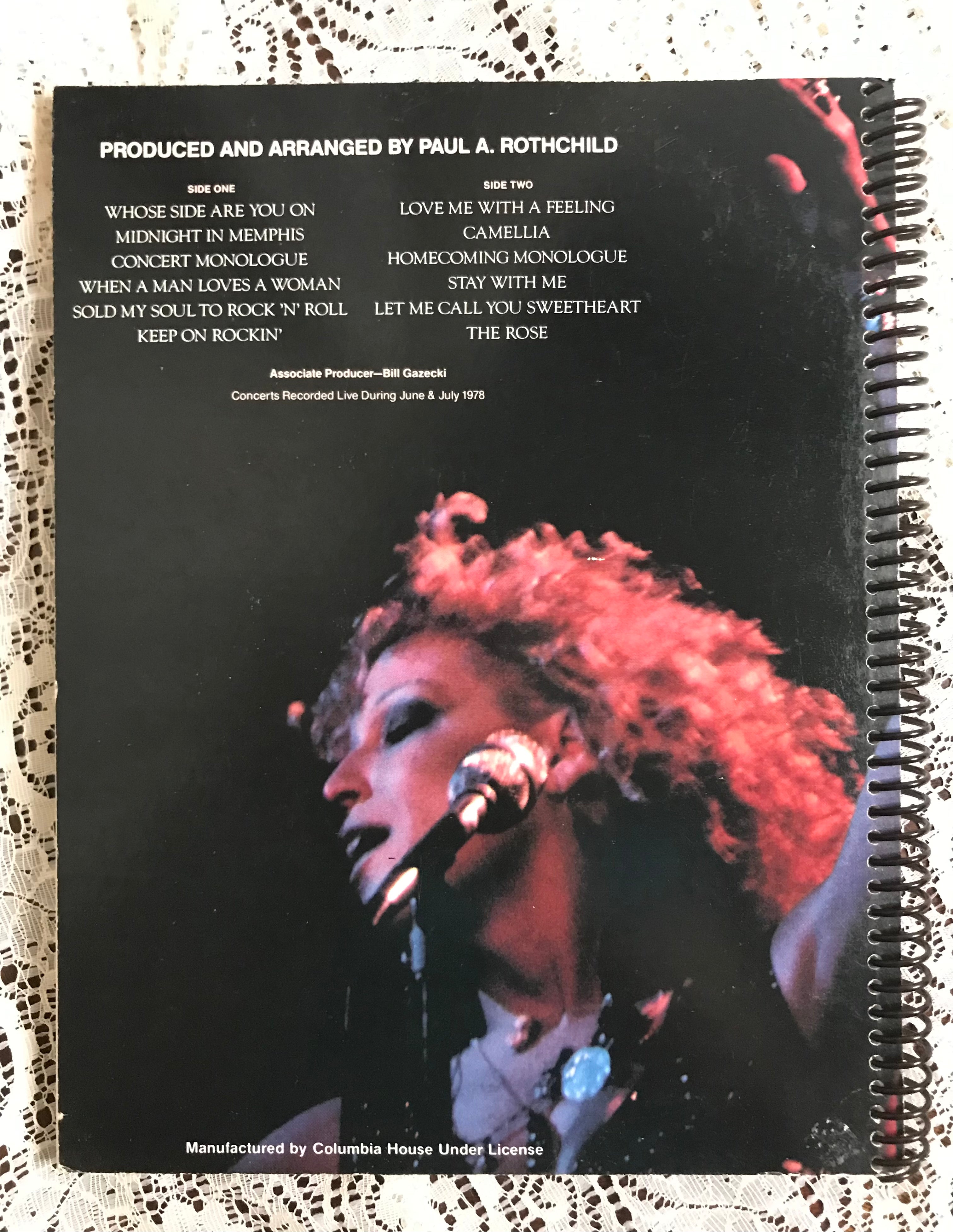 Bette Midler The Rose Album Cover Notebook