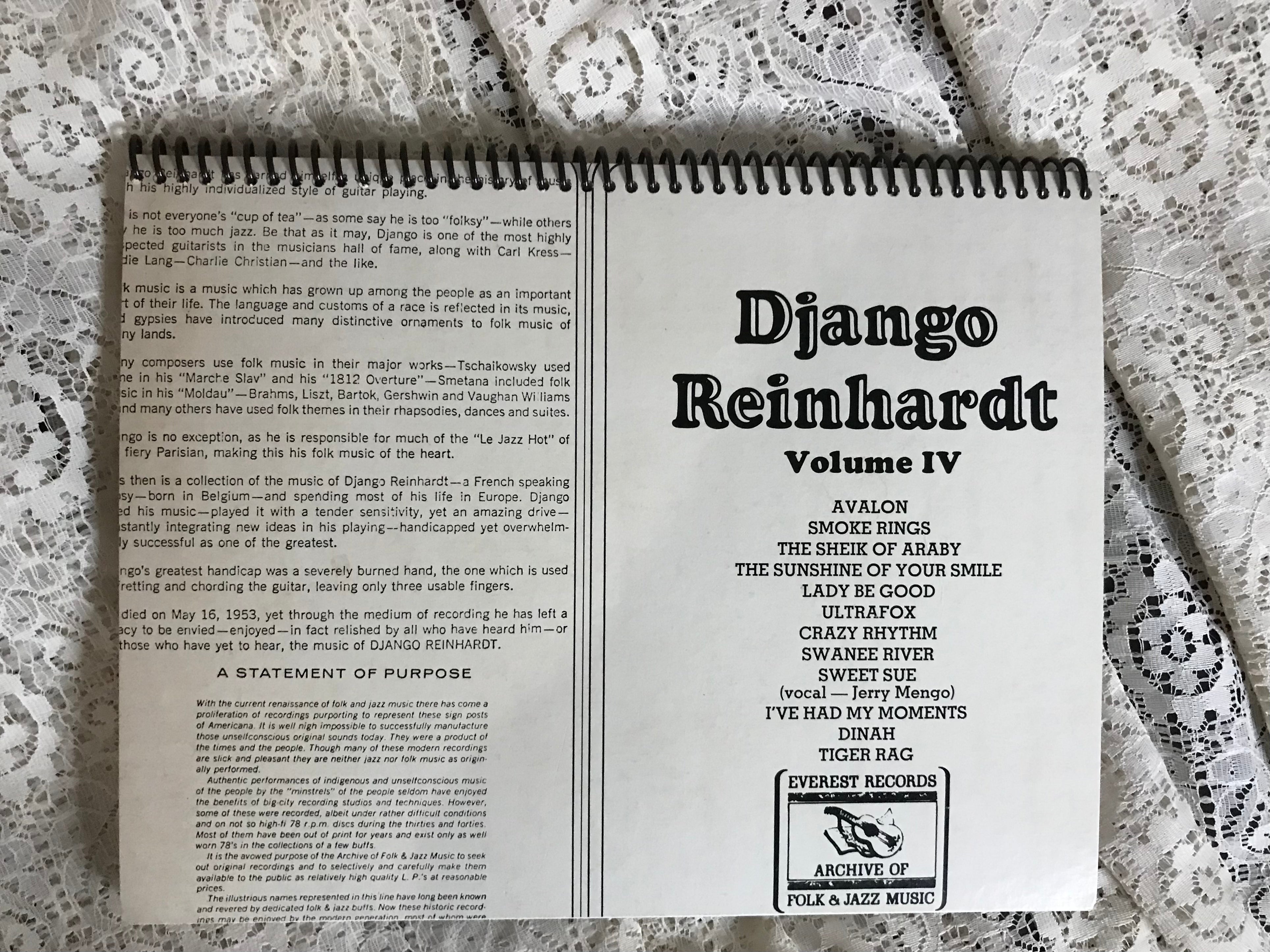 Django Reinhardt Album Cover Notebook