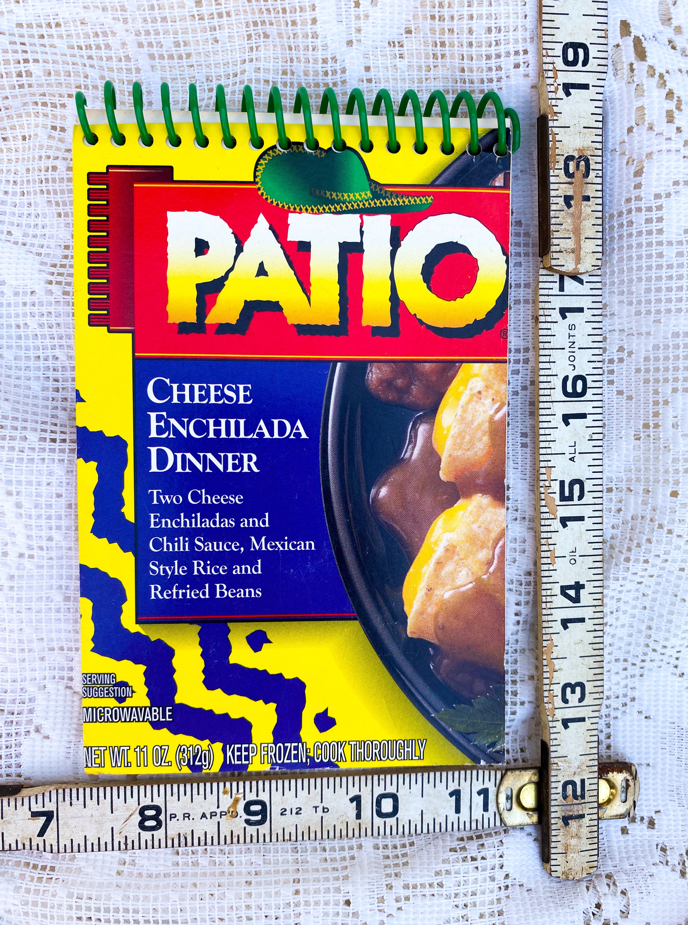 Patio Enchilada Dinner Upcycled Spiral Notebook