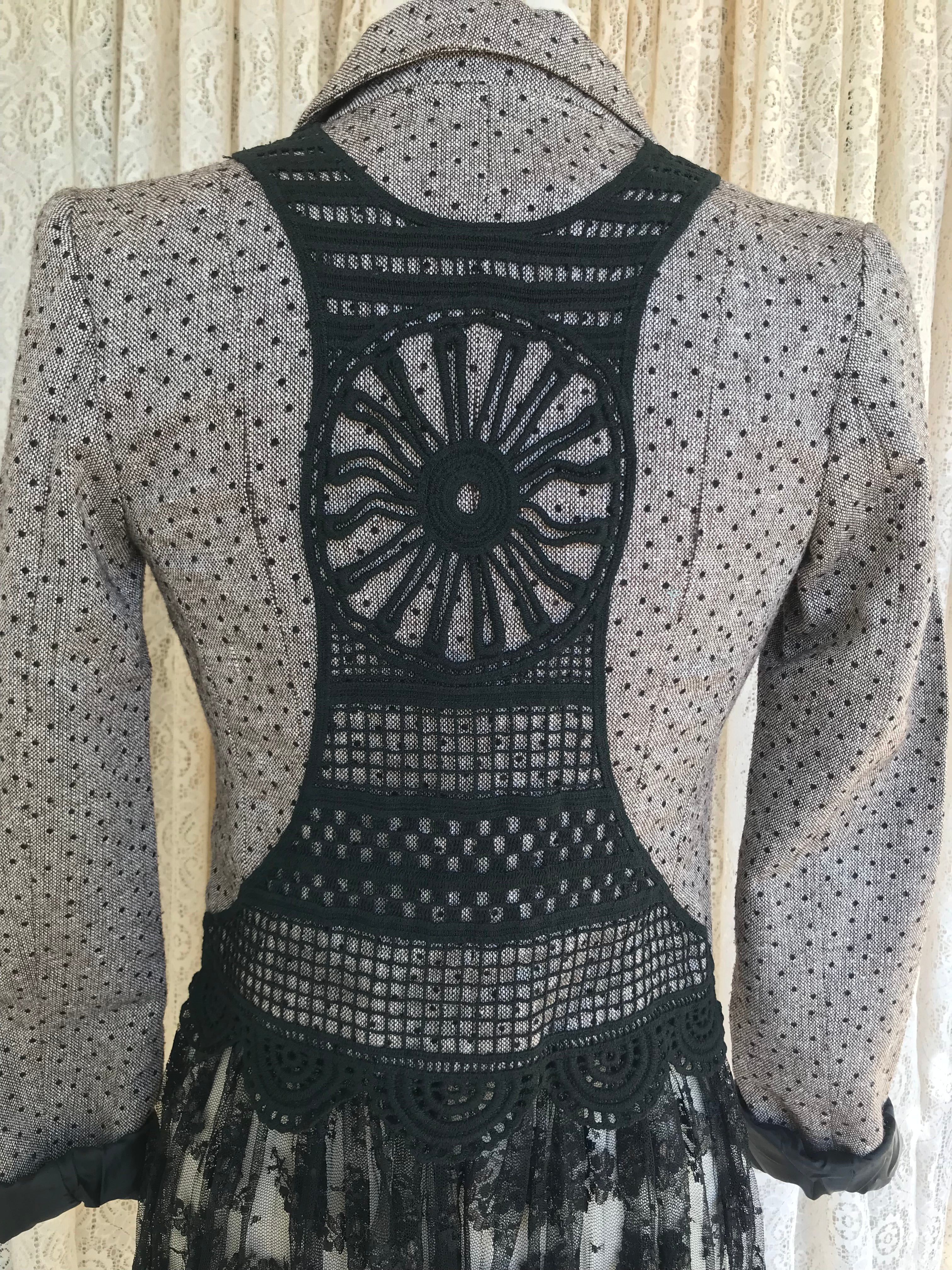 Jacket With Lace Skirt- X-SMALL