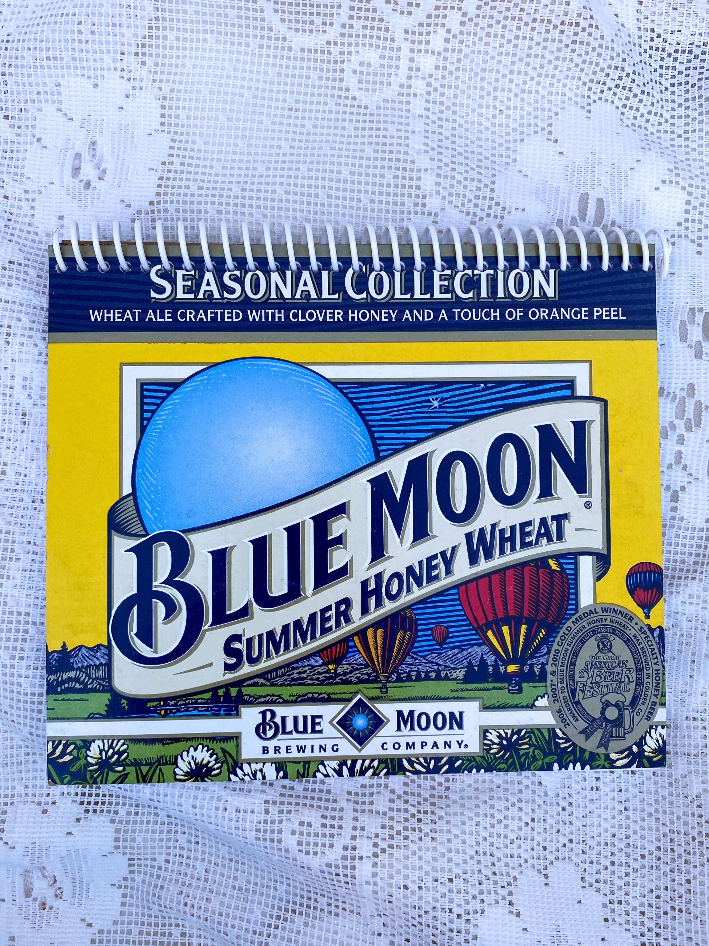 Blue Moon Summer Honey Wheat Recycled Beer Carton Notebook