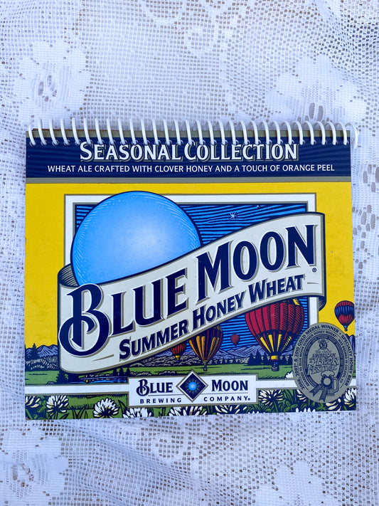 Blue Moon Summer Honey Wheat Recycled Beer Carton Notebook