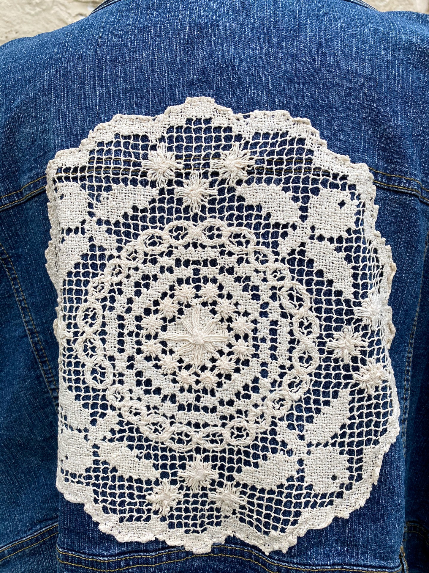 Denim Jacket with Lace Skirt Size 30 w