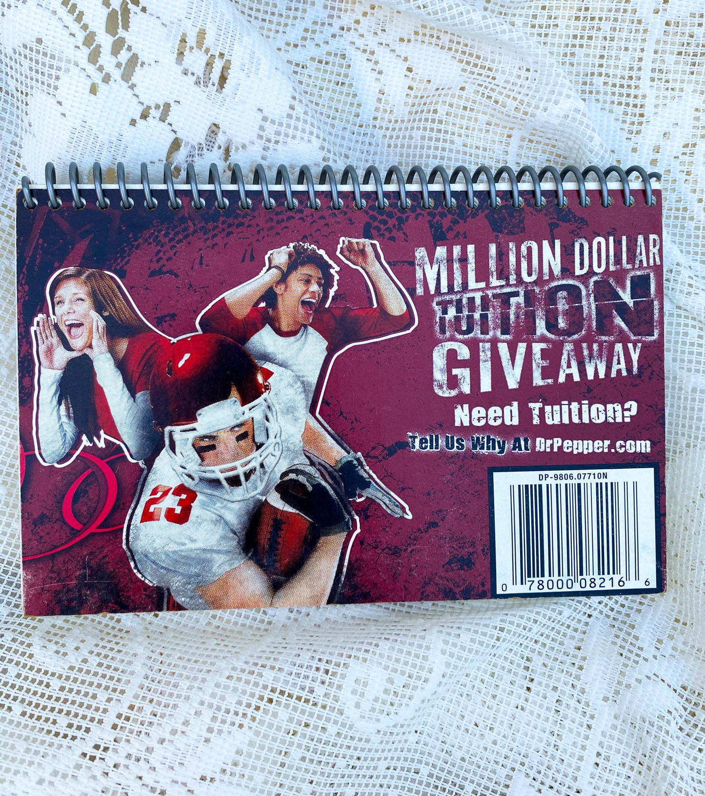 Dr. Pepper Football Upcycled Spiral Notebook