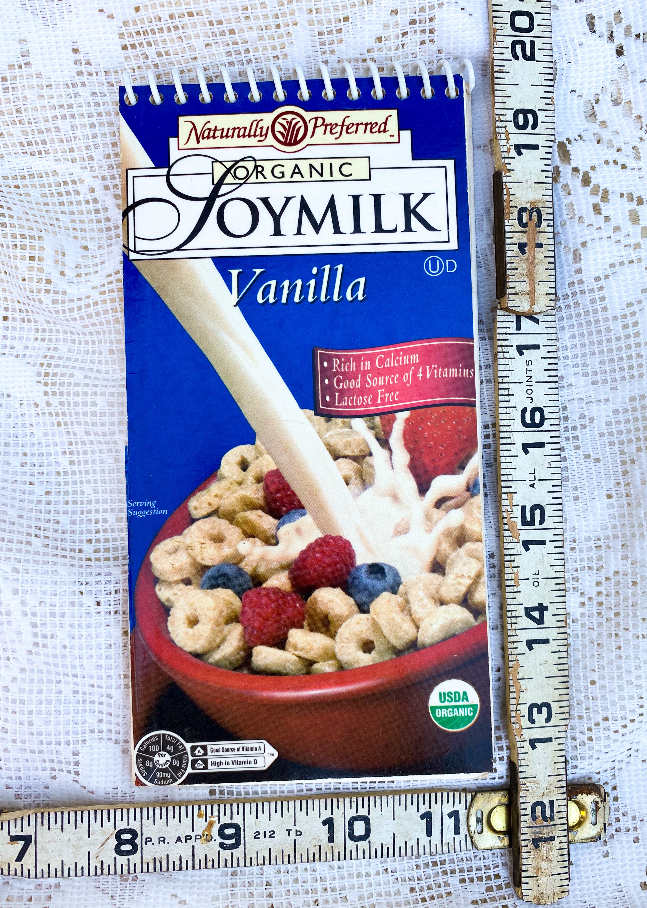 Organic Vanilla Soymilk Upcycled Spiral Notebook