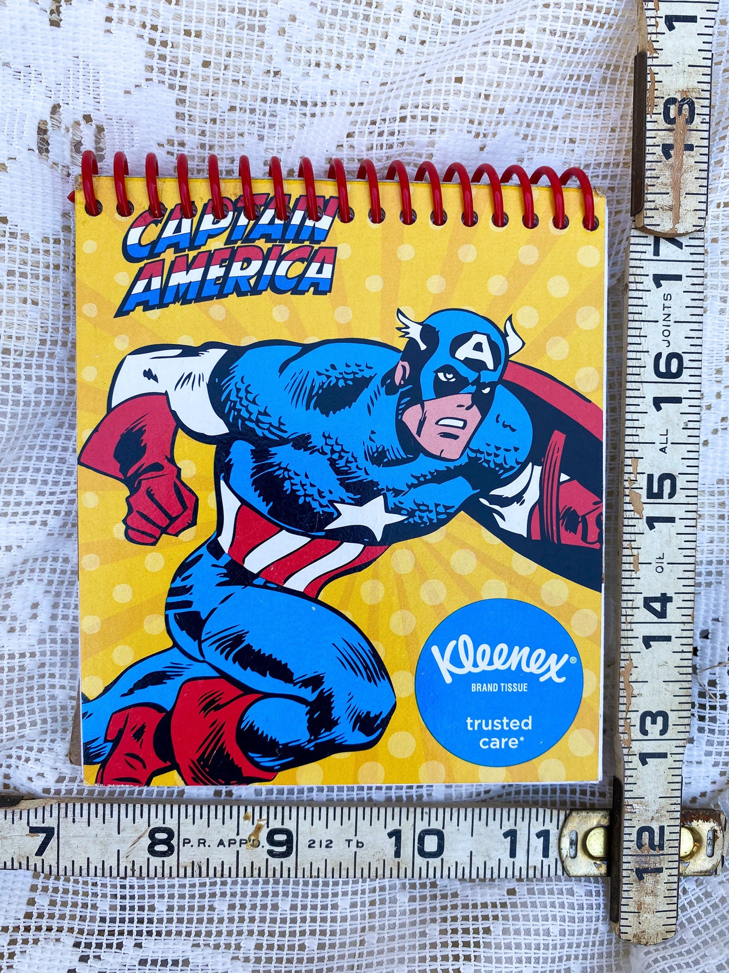 Marvel Comics - Spider Man and Captain America Recycled Kleenex Box Notebook