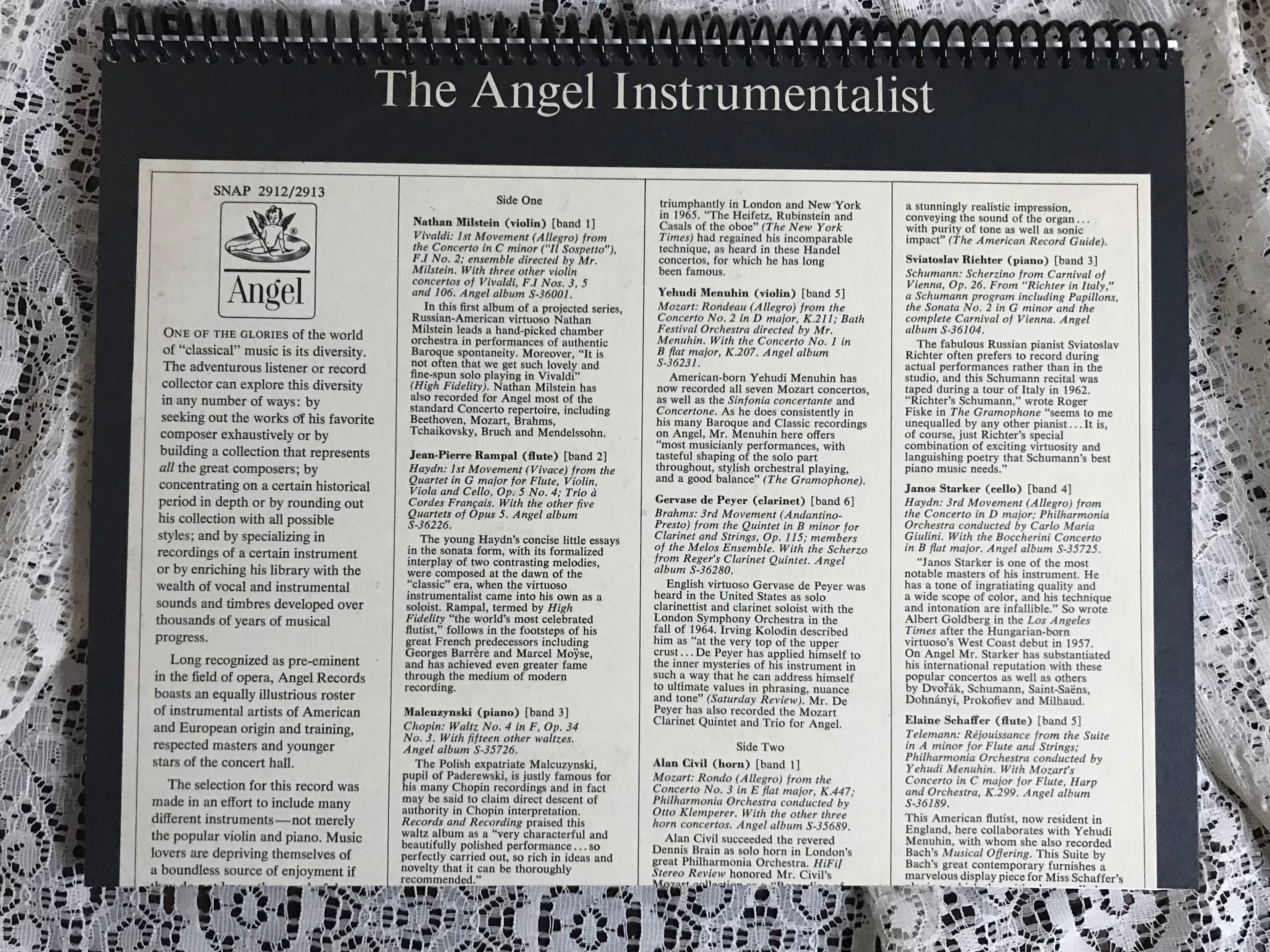 Angel Instrumentalist Album Cover Notebook