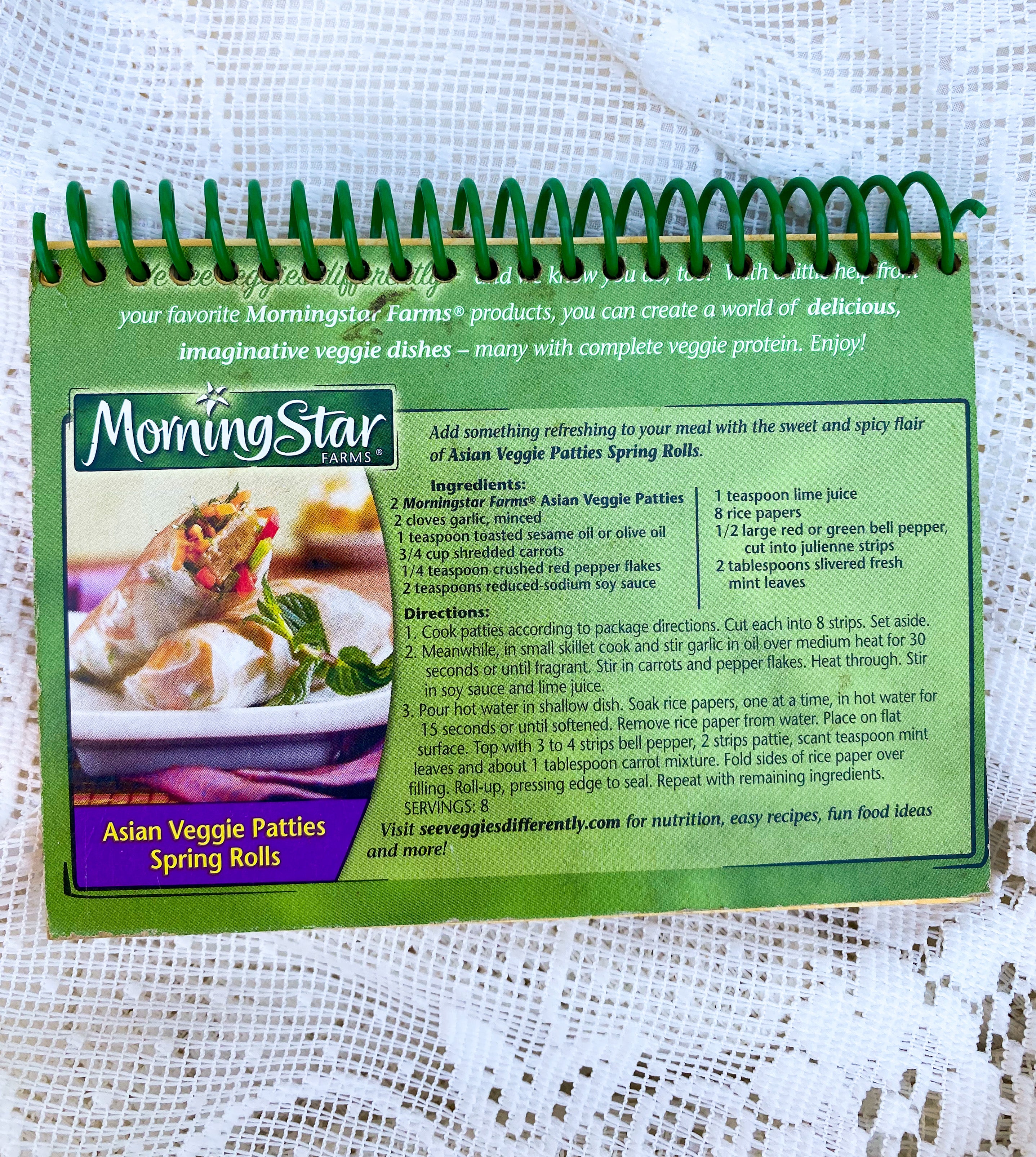 Morningstar Farms Asian Veggie Patties Upcycled Spiral Notebook