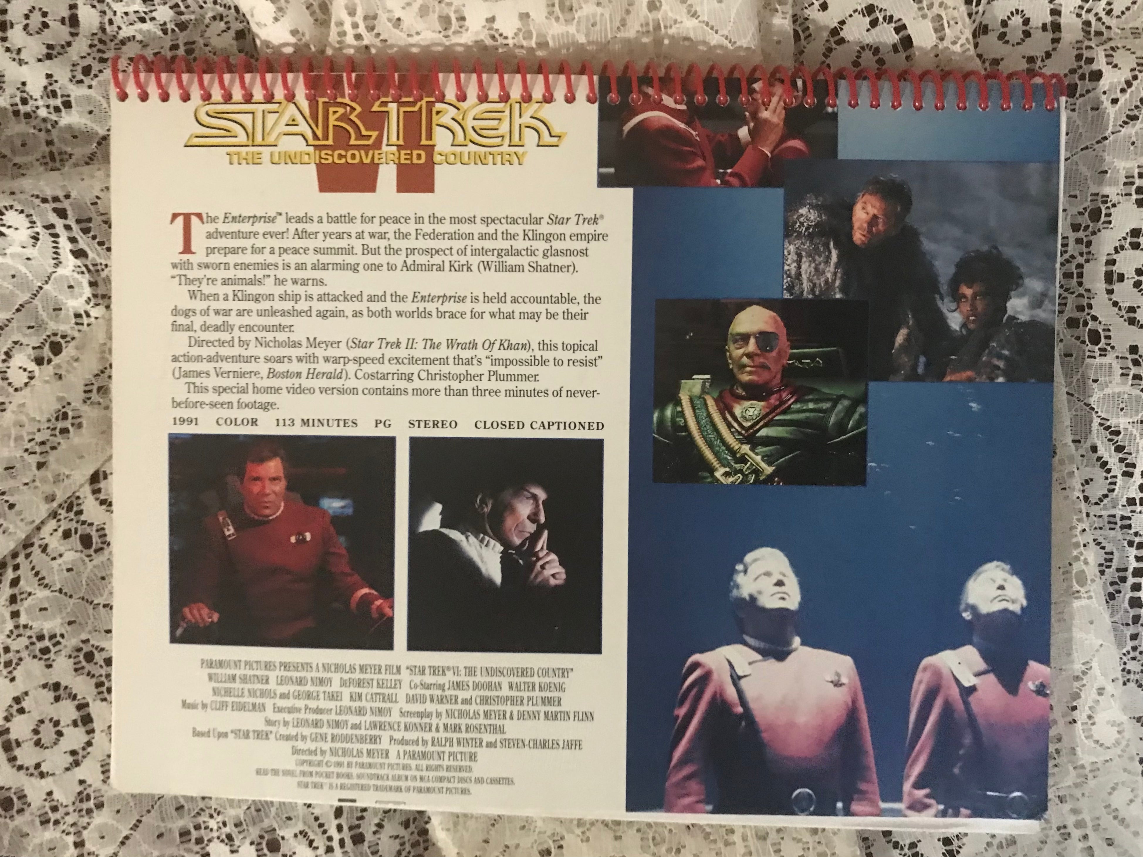 Star Trek VI The Undiscovered Country Album Cover Notebook