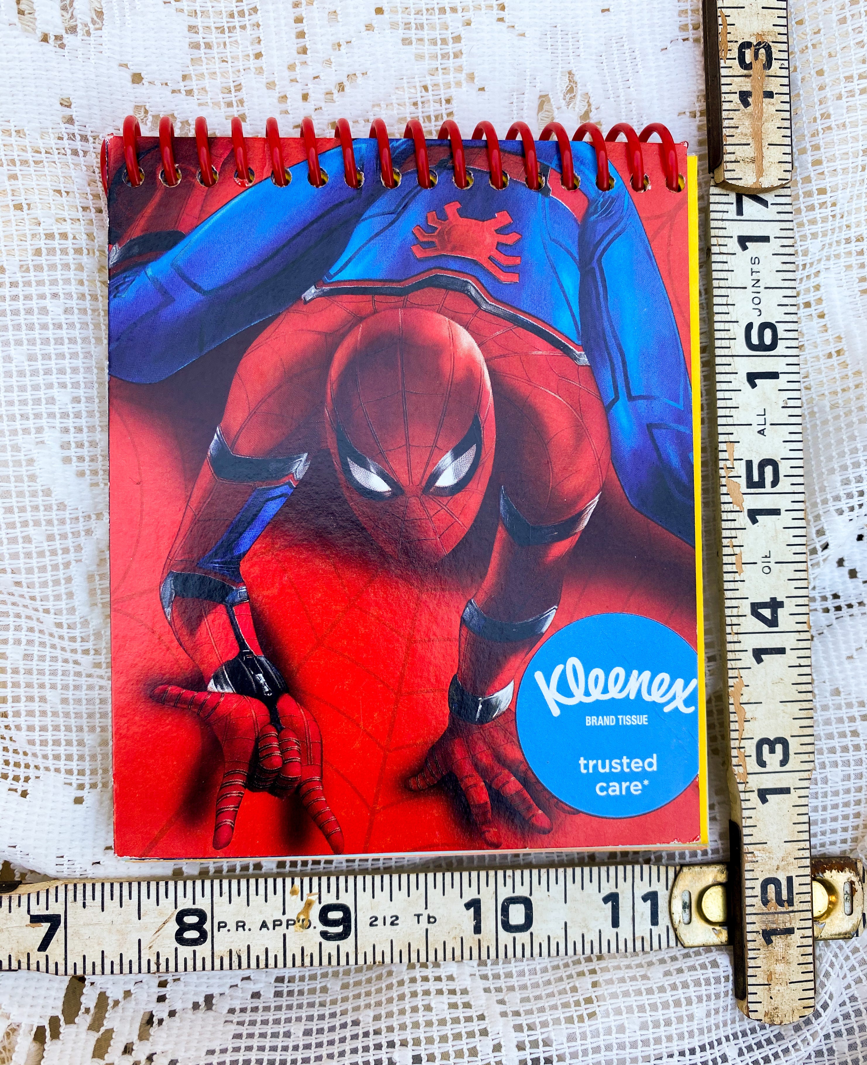 Spider Man - Marvel Comics Recycled Kleenex Box Notebook with Colorful Paper