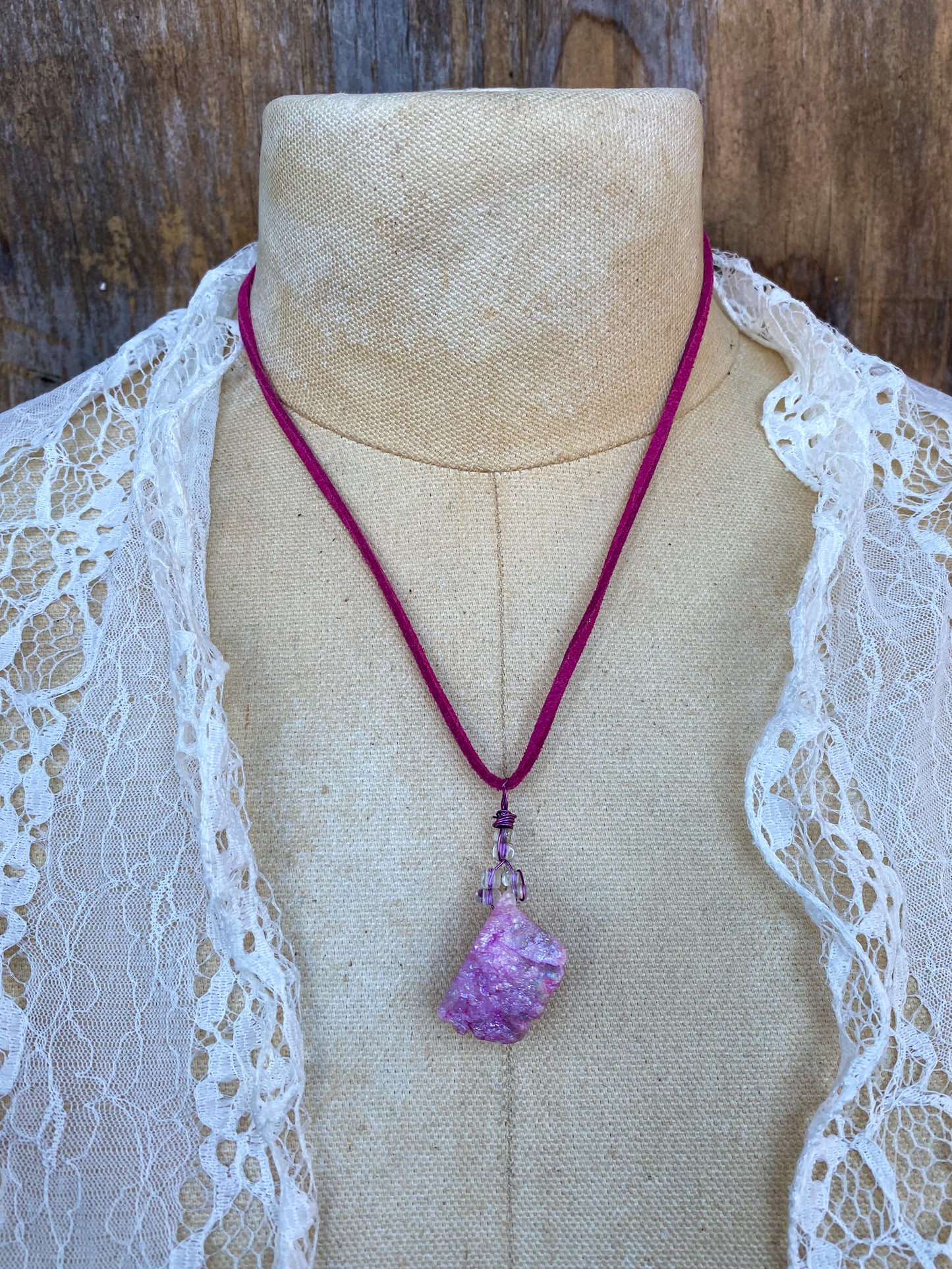 Pink Crystal Necklace