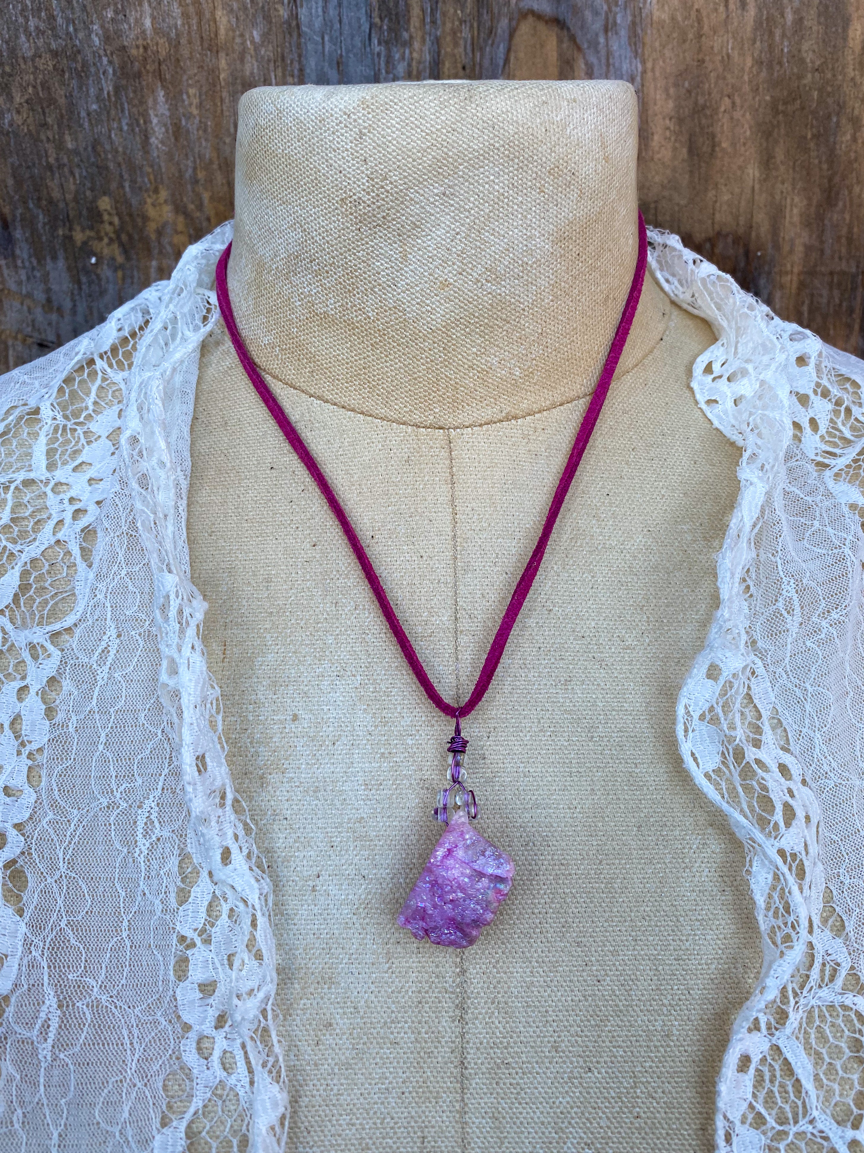 Pink Crystal Necklace