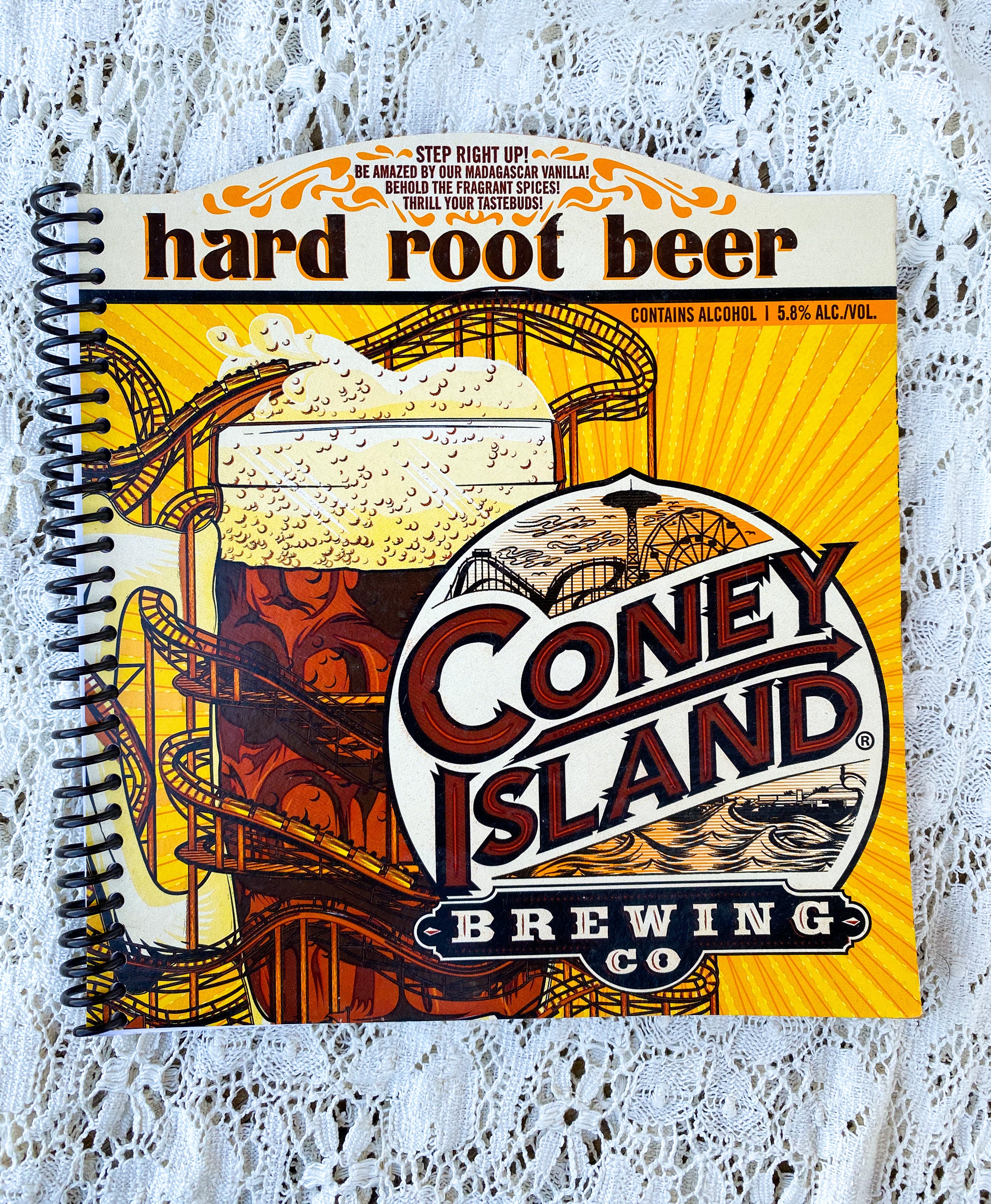 Coney Island Hard Root Beer Recycled Beer Carton Notebook