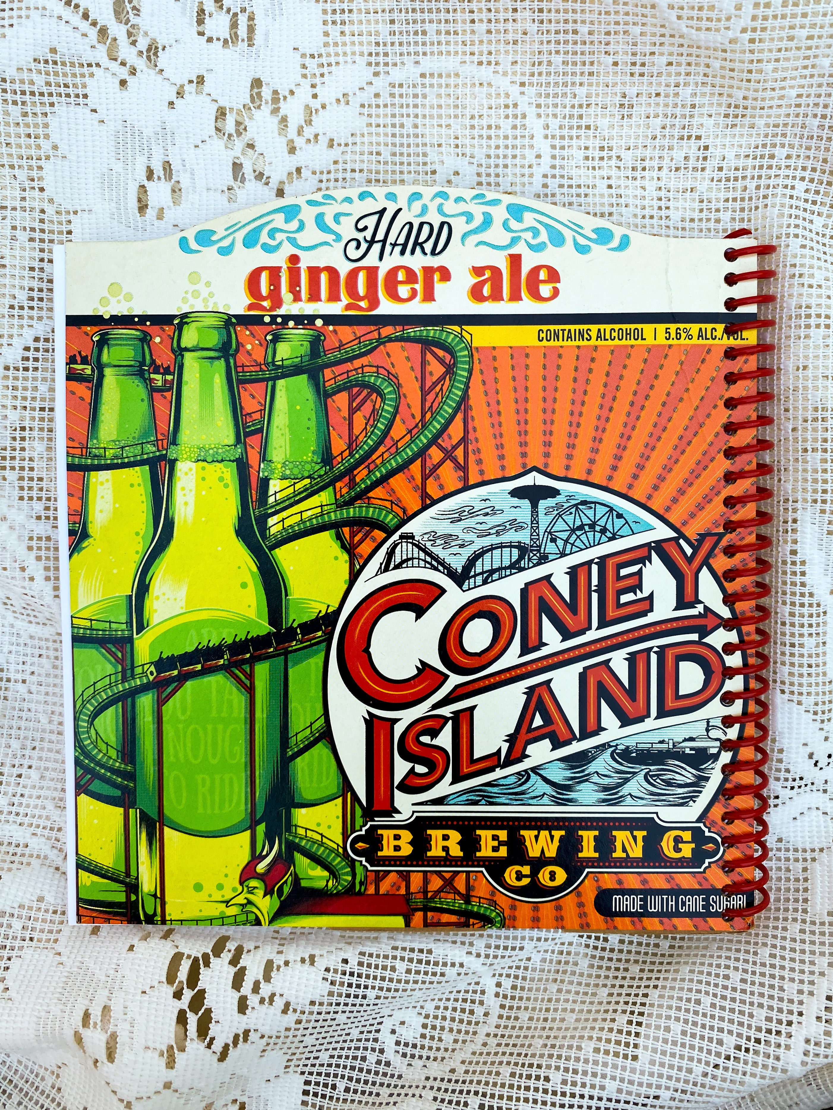 Coney Island Recycled Beer Carton Notebook