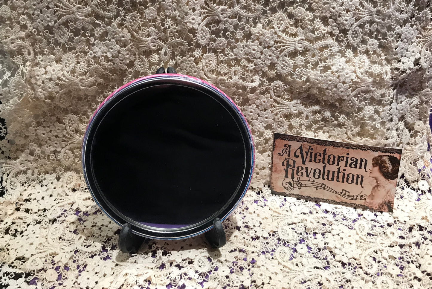 Pocket Mirror Striped Peace Sign